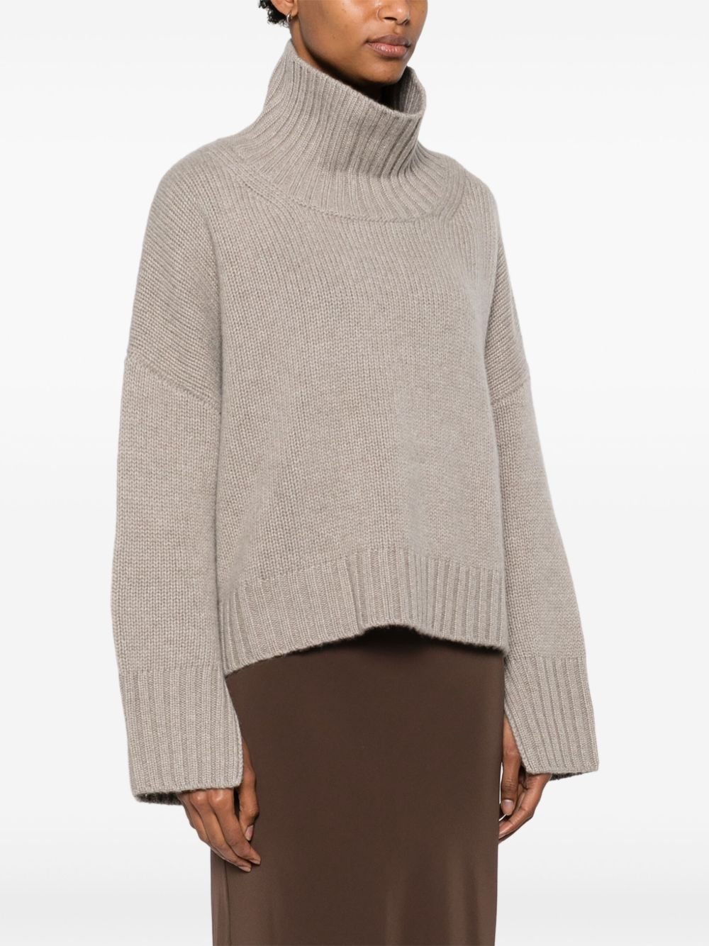 Soft Goat Cashmere Turtle-Neck Sweater