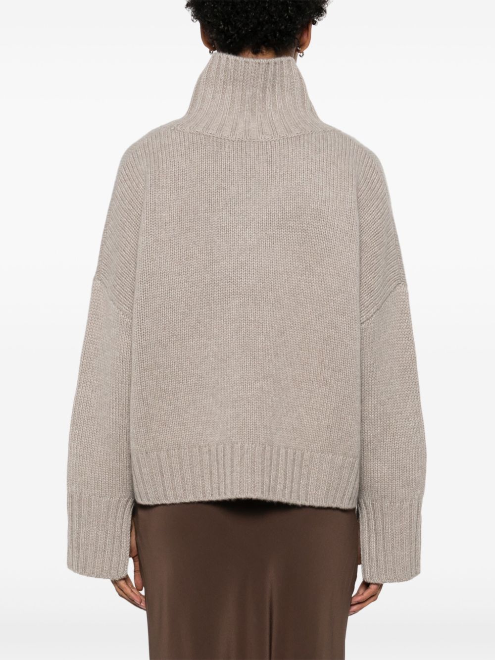 Soft Goat Cashmere Turtle-Neck Sweater