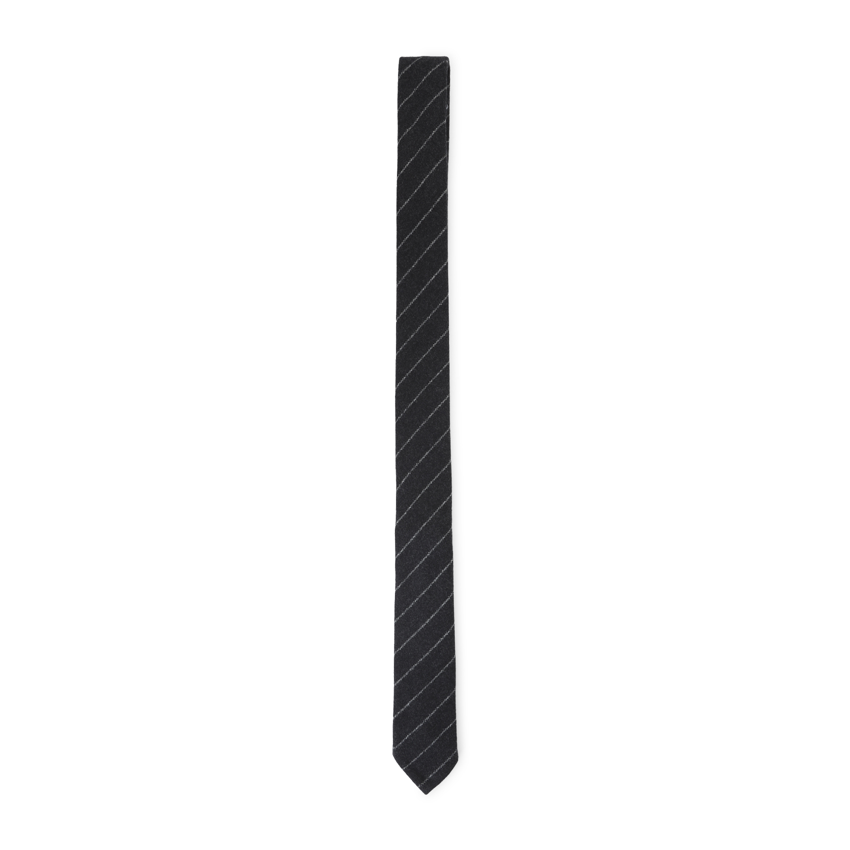 Thom Browne Charcoal Wool Classic Tie