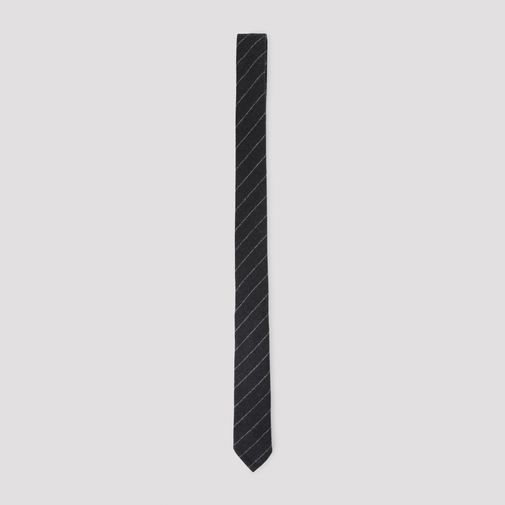 Thom Browne Charcoal Wool Classic Tie