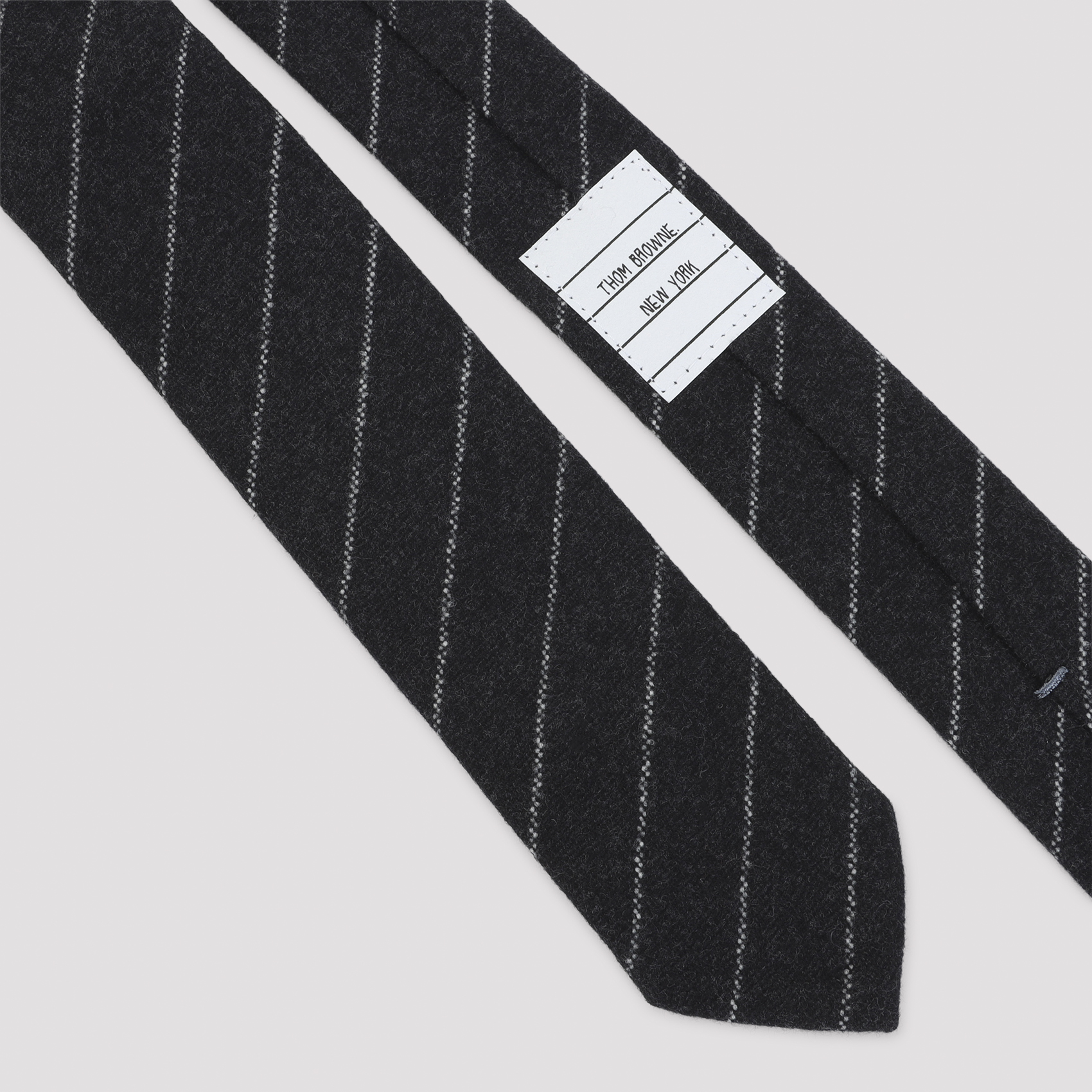 Thom Browne Charcoal Wool Classic Tie