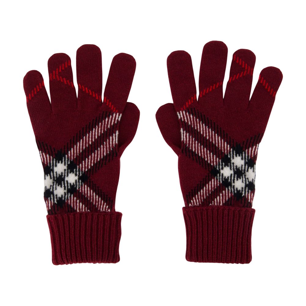 Burberry Check Cashmere Gloves