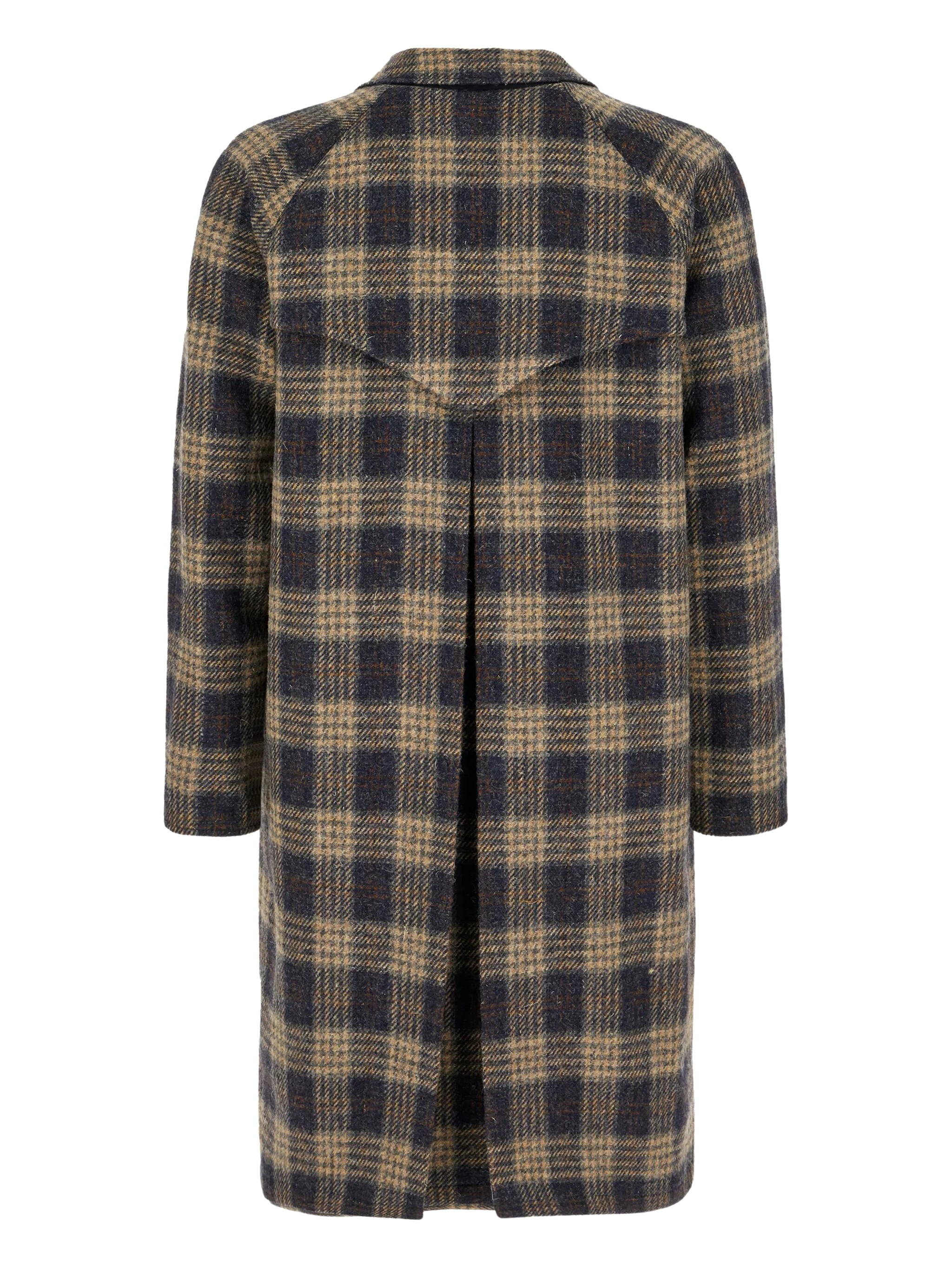 Kired Checked Wool Reversible Coat
