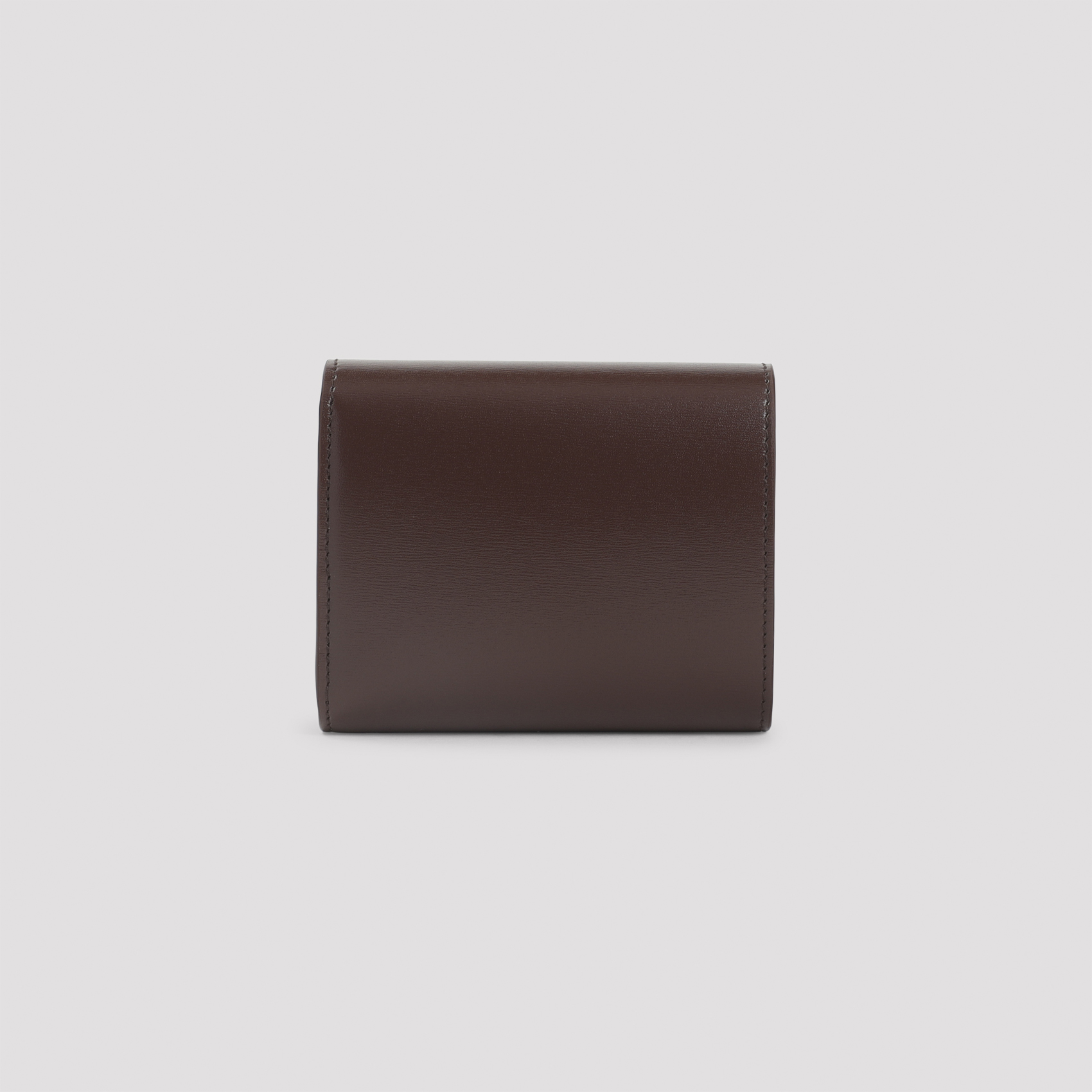 Celine Chestnut Leather Small Flap Wallet