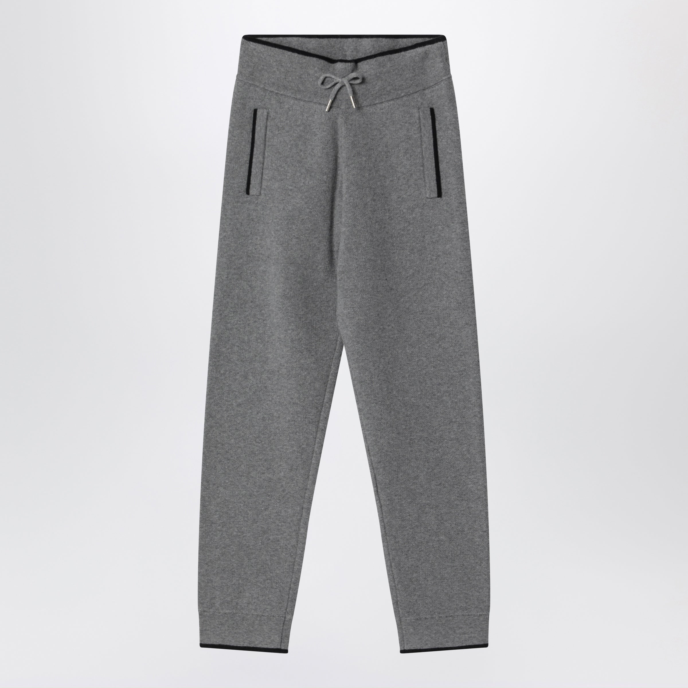 Chloé Grey Melange Cotton Knitted Trousers