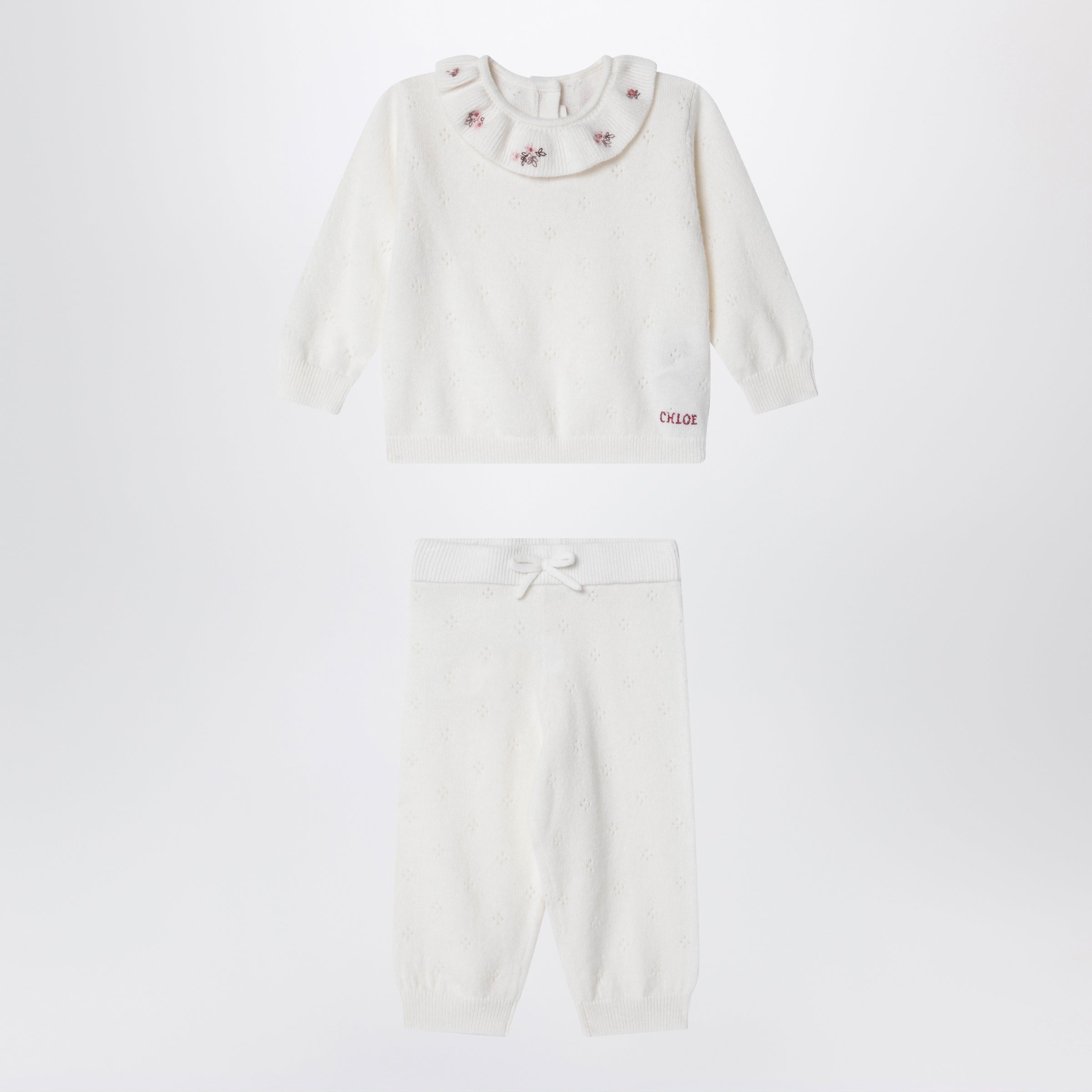 Chloé Ivory Wool Sweater And Trousers Set