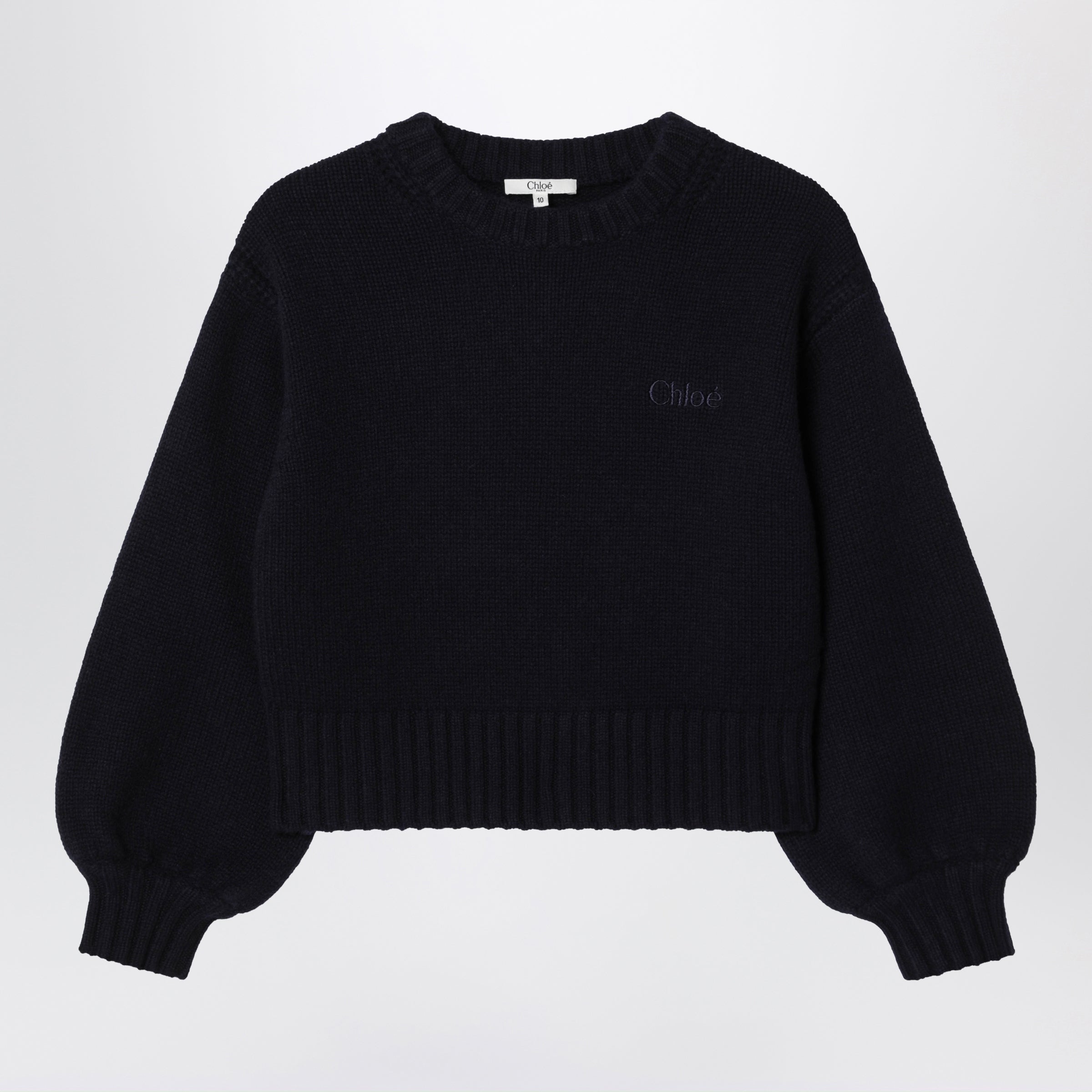 Chloé Navy Blue Wool And Cashmere Sweater
