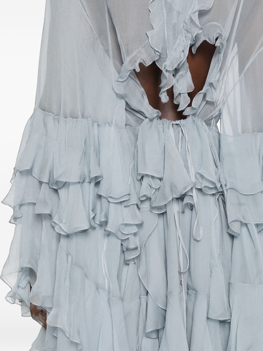 Chloé Ruffled Silk Mousseline Mini Dress