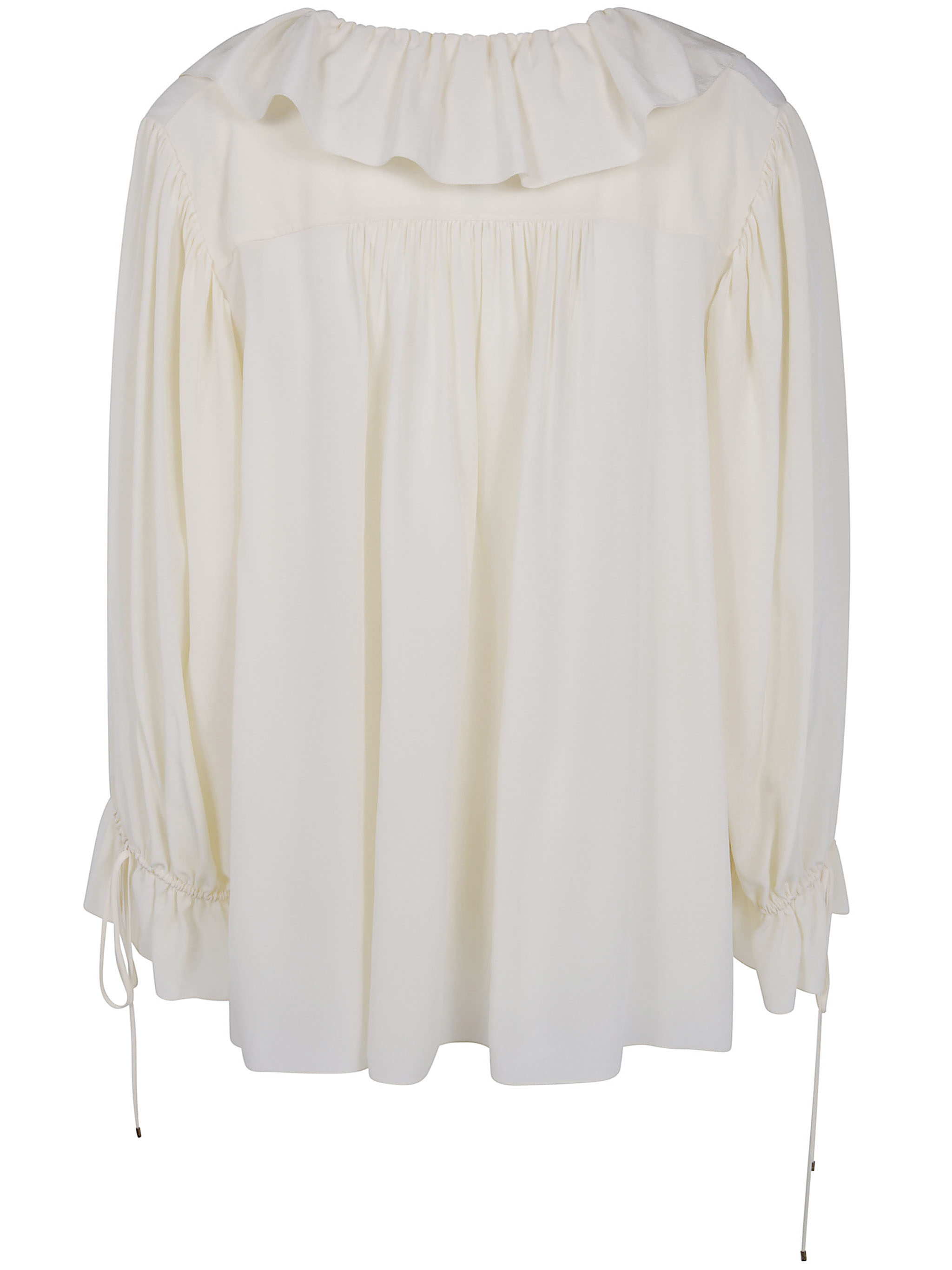 Chloé Silk Crêpe Ruffle Top