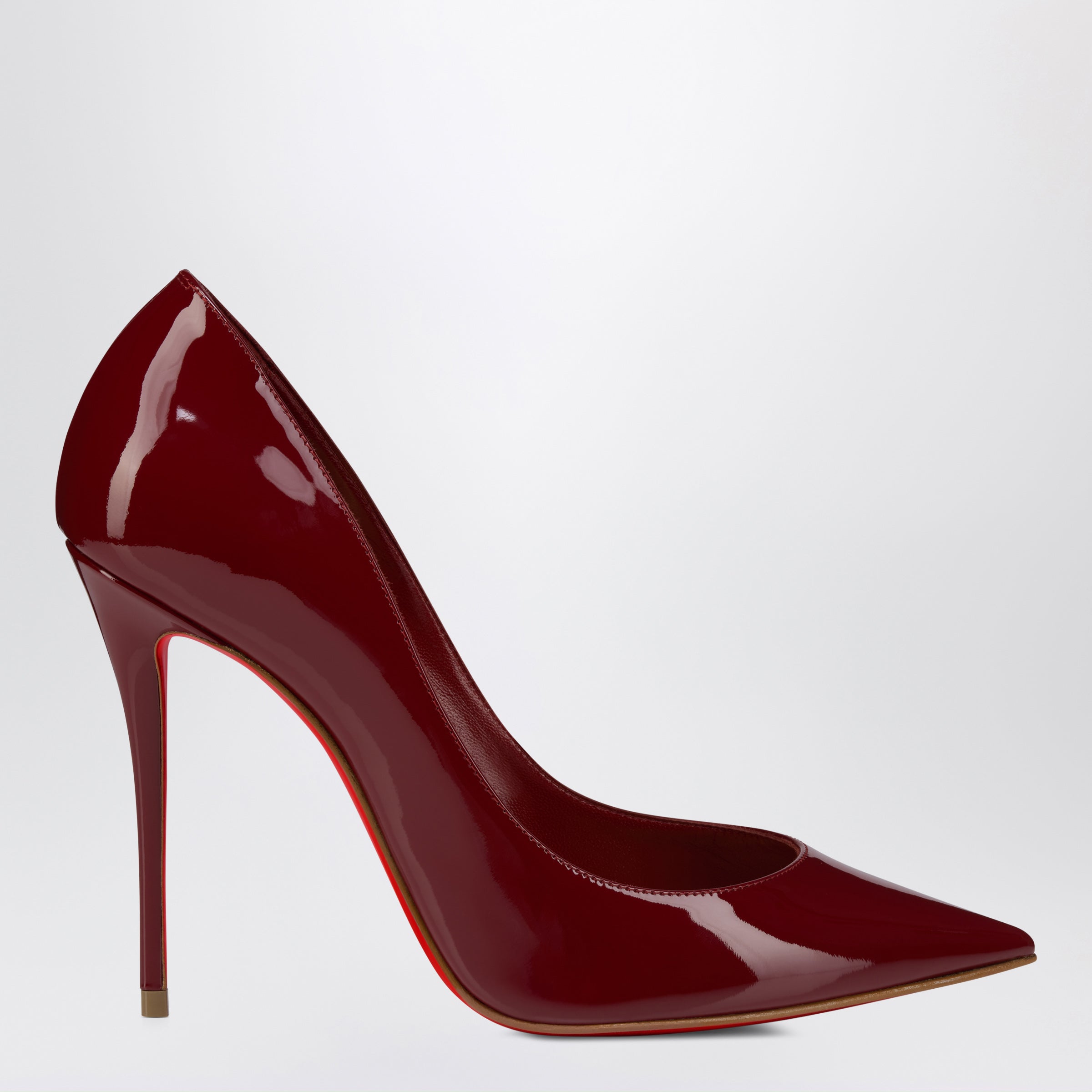 Christian louboutin Bordeaux Pigalle Pumps In Patent Leather
