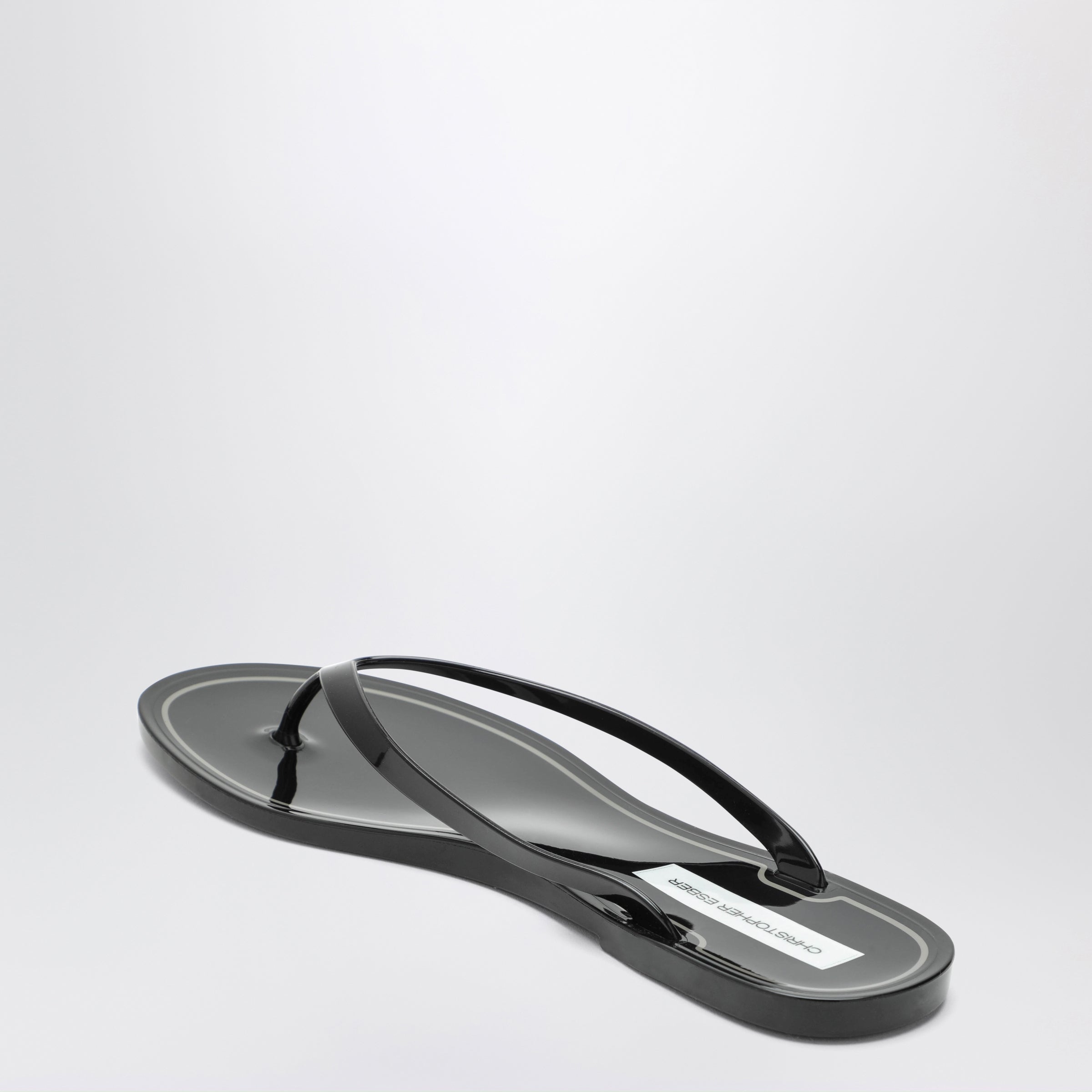 Christopher Esber Jo Thong Sandals, Transparent/Black