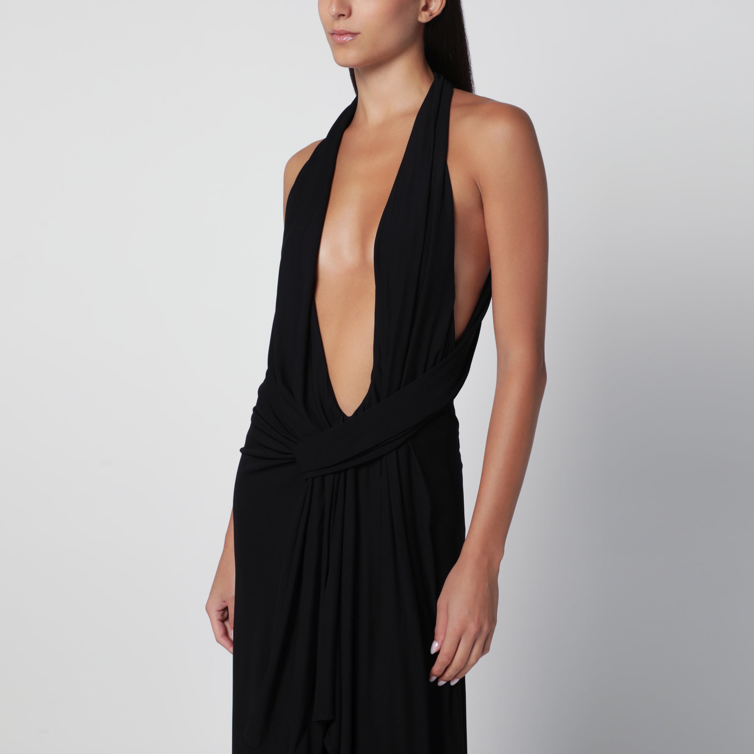 Christopher Esber Spire Cascade Black Viscose Dress