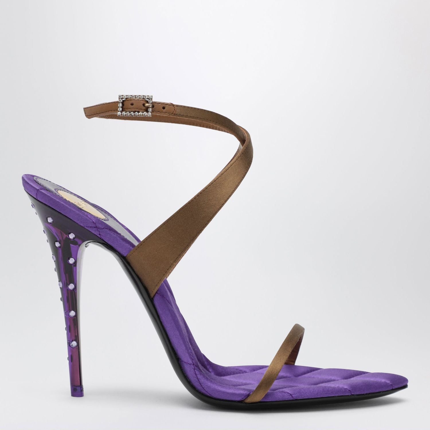 Saint Laurent Cognaccolored Ivresse Sandals In Crêpe S