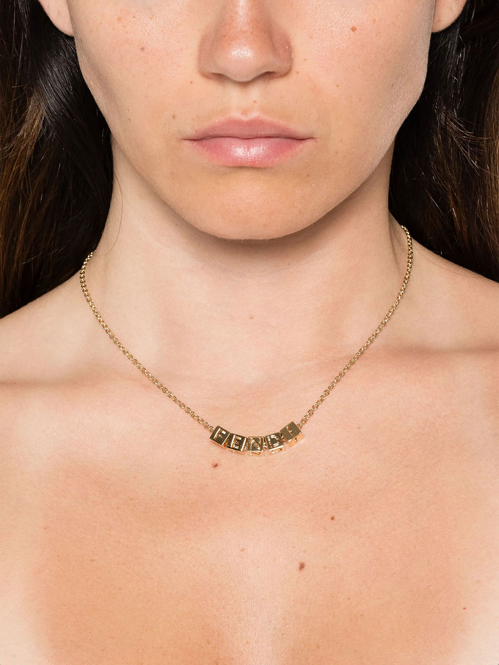 Fendi Collana Fendi Faces In Metallo Color Oro