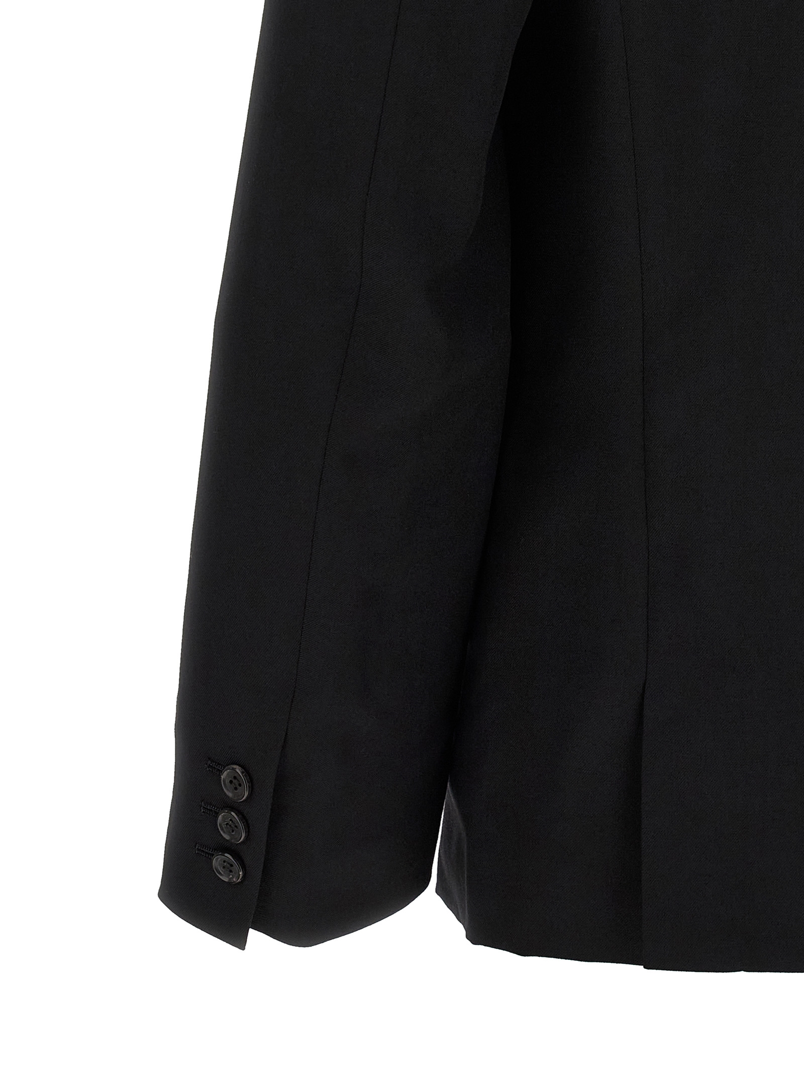 Comme des Garcons Black Raw Cut Hem Blazer