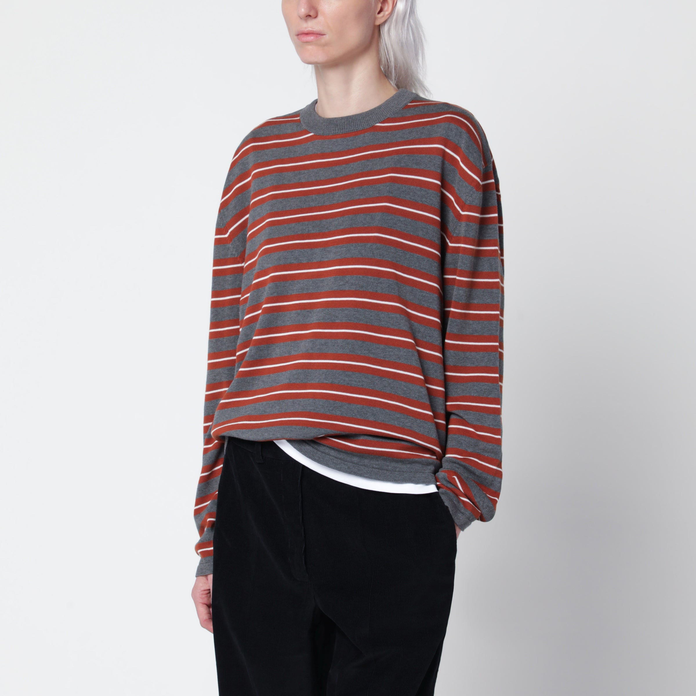 Cordera Oversized Striped Organic Cotton Sweater