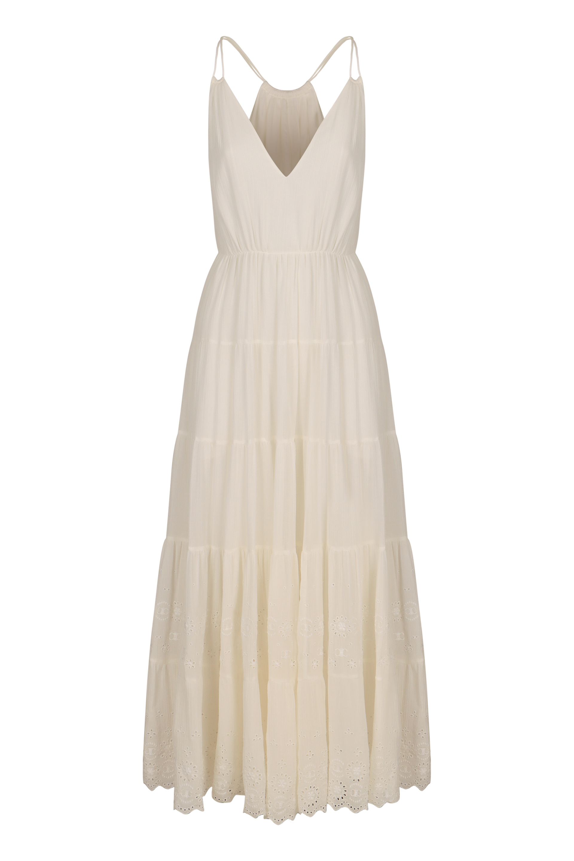 Celine Cotton And Silk Crépon Maxi-Dress