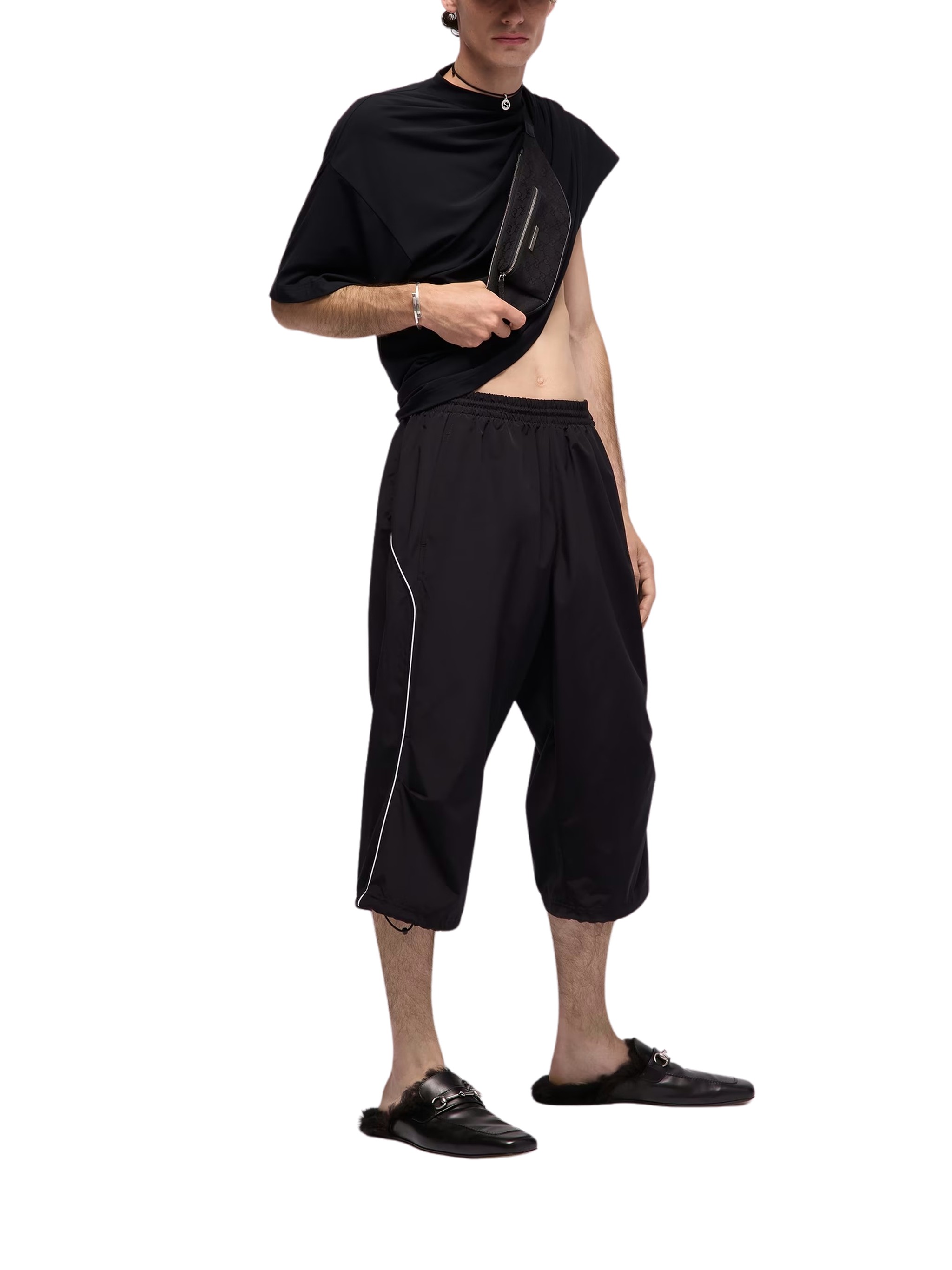 Gucci Cotton Nylon Bermuda With Embroidery