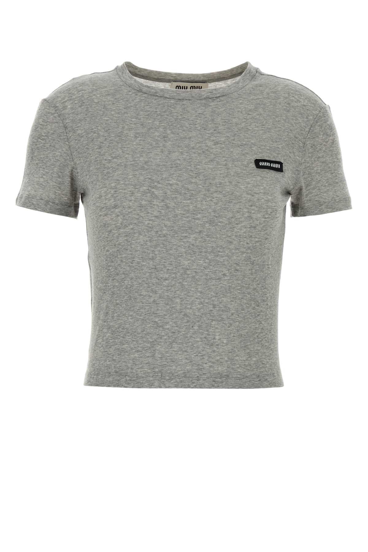 Miu Miu Cotton T-Shirt With Logo