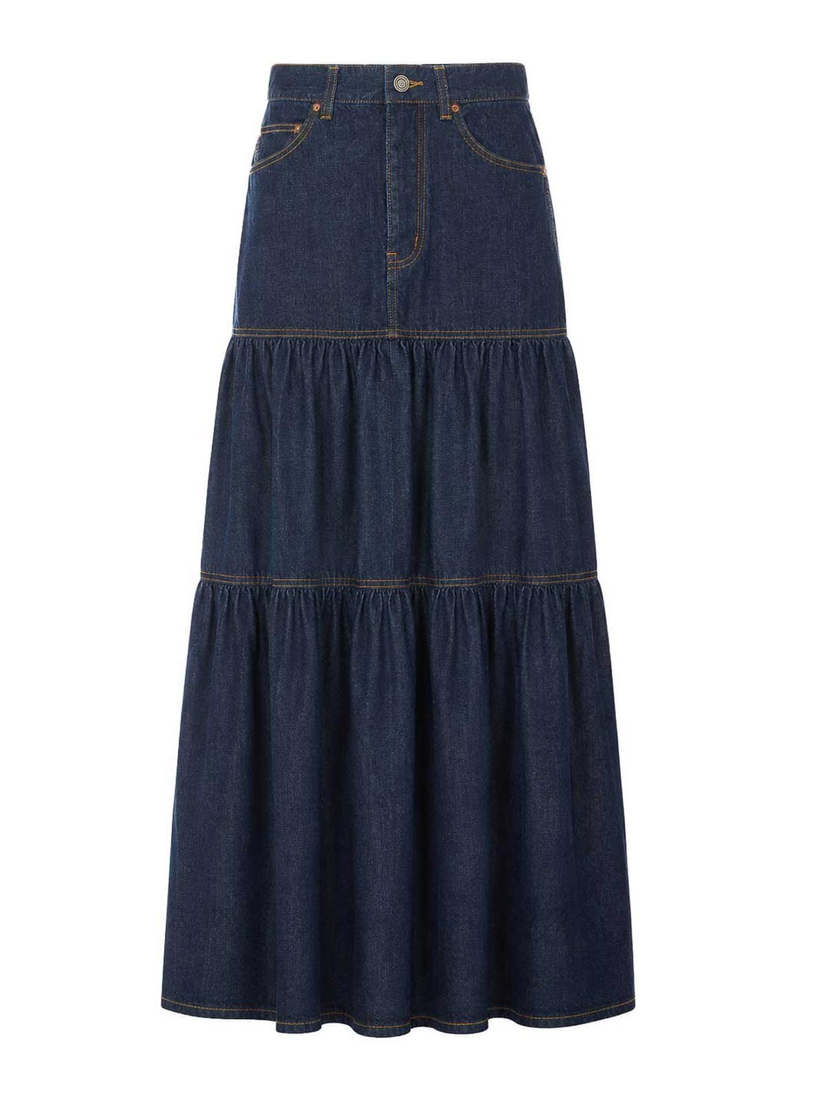 Saint Laurent Country Denim Skirt
