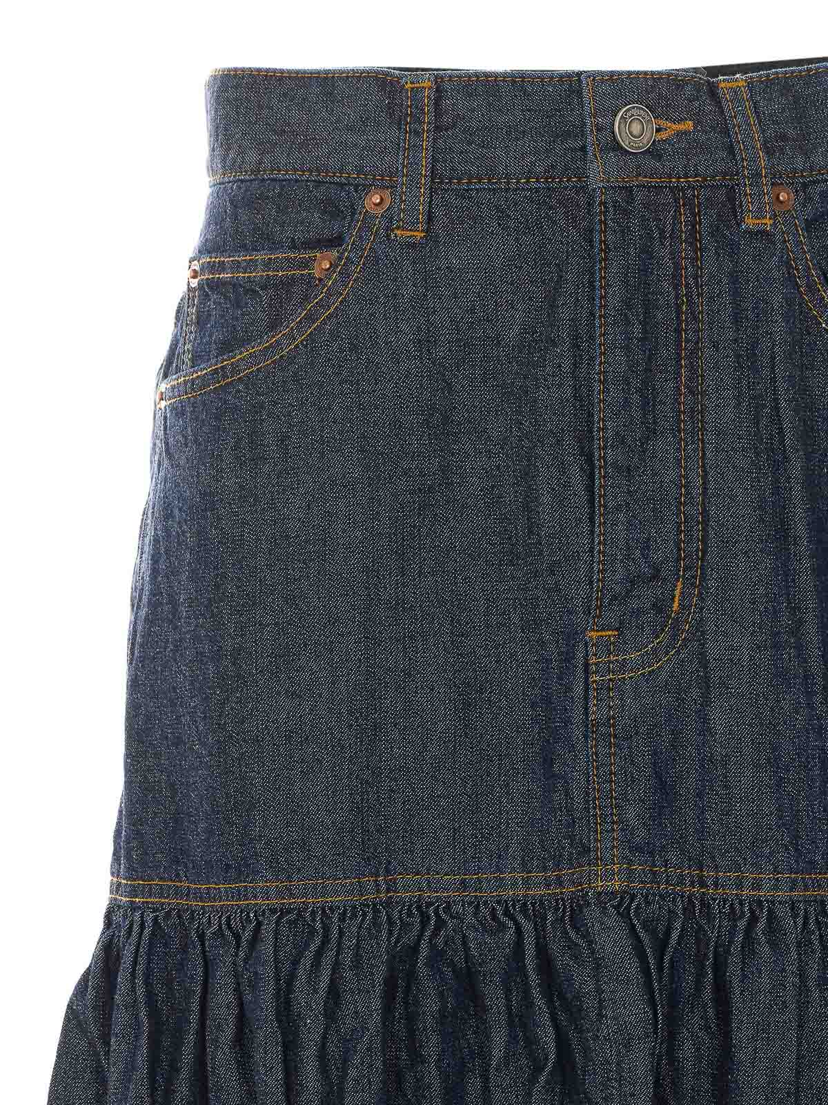 Saint Laurent Country Denim Skirt