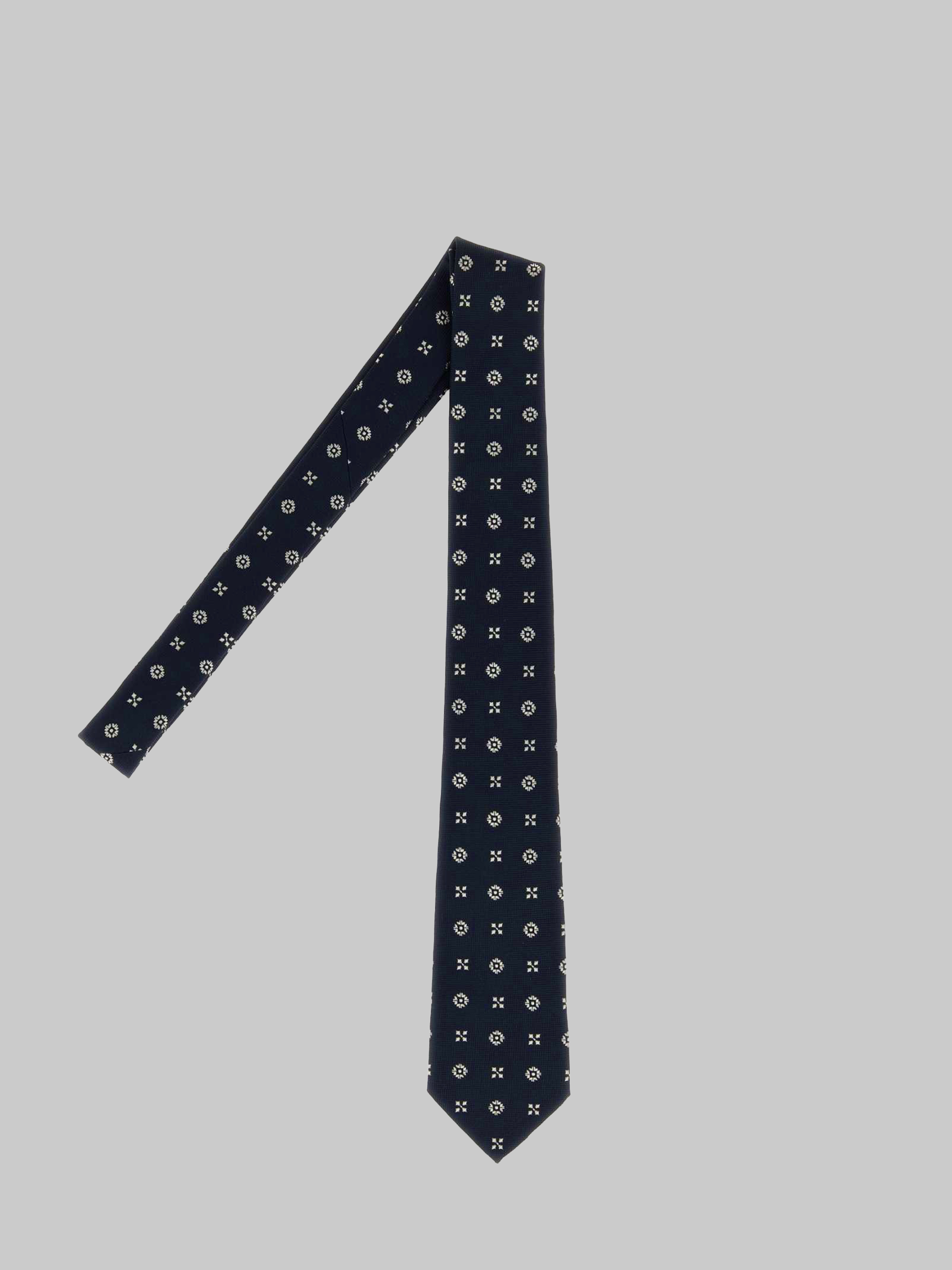 Saint Laurent Cravatta In Jacquard Di Seta