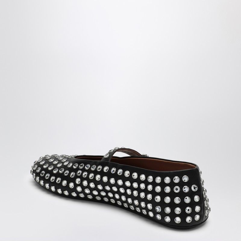 Alaïa Alaia Crystal-Embelished Leather Balleri