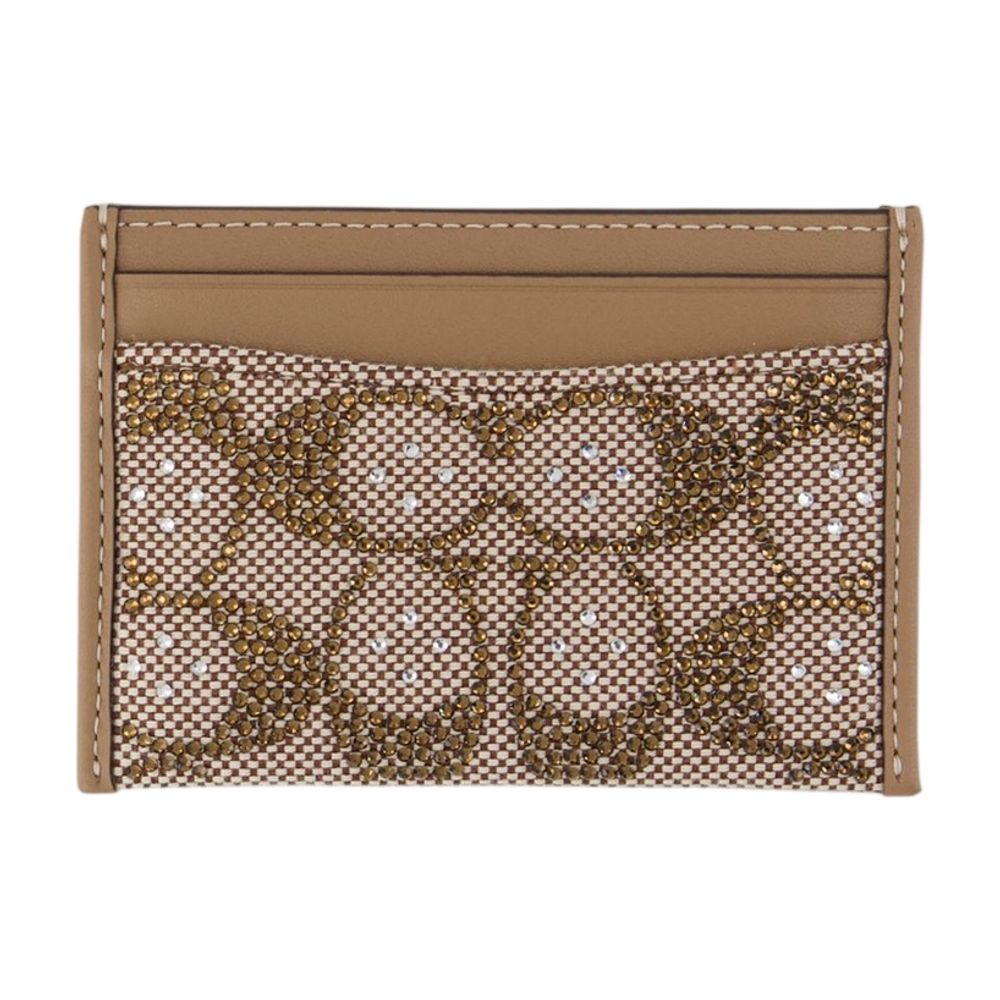Coach Crystal Signature Canvas Card Holder