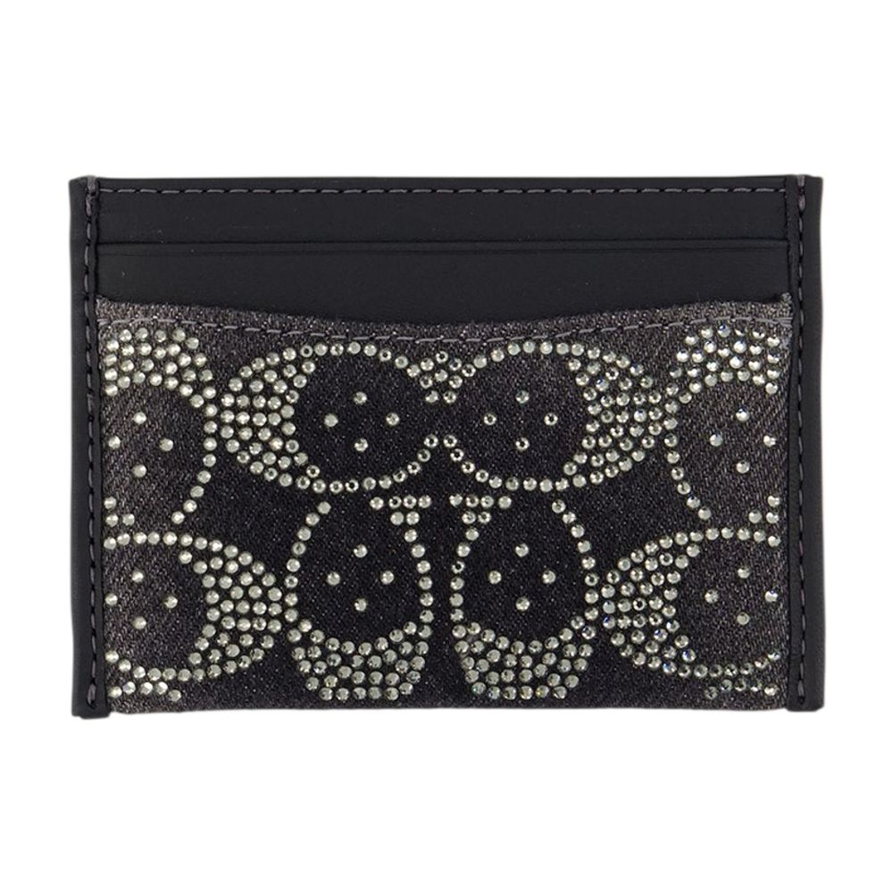 Coach Crystal Signature Denim Card Holder
