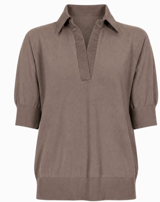 D.Exterior D Exterior Mocha Viscose Polyamide T Shi