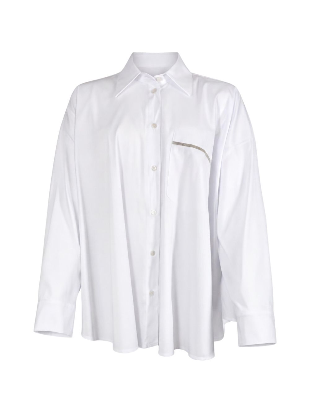 D.Exterior D Exterior White Cotton Polyamide Elasta