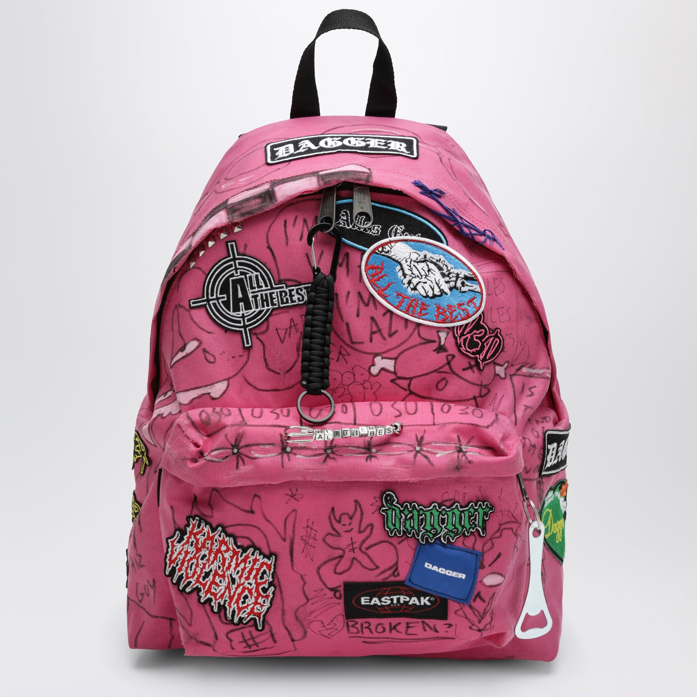 DAGGER x Eastpak Pink Punk Bag Backpack With Graphics And