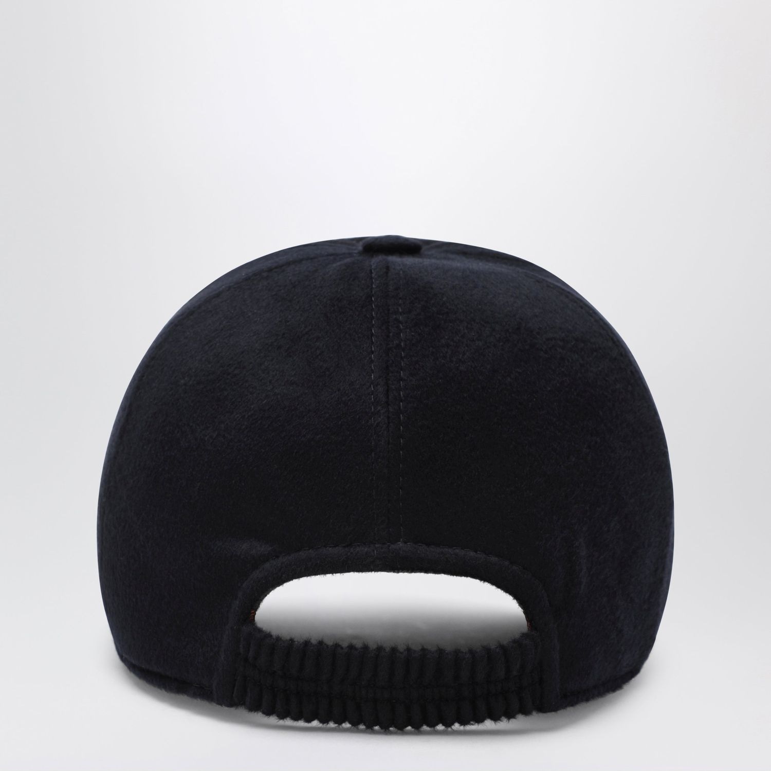 Ermenegildo Zegna Dark Blue Baseball Cap In Wool