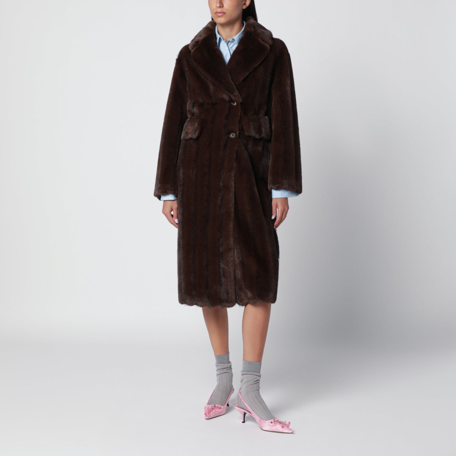 Swd by S.W.O.R.D Swd By S.w.o.r.d. Dark Brown Faux Fur Co