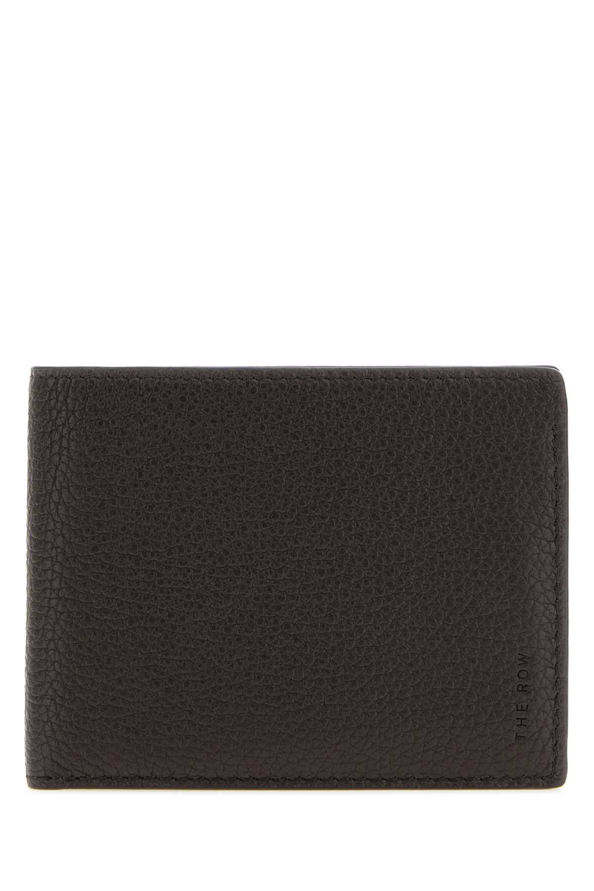 The Row Dark Brown Leather Wallet