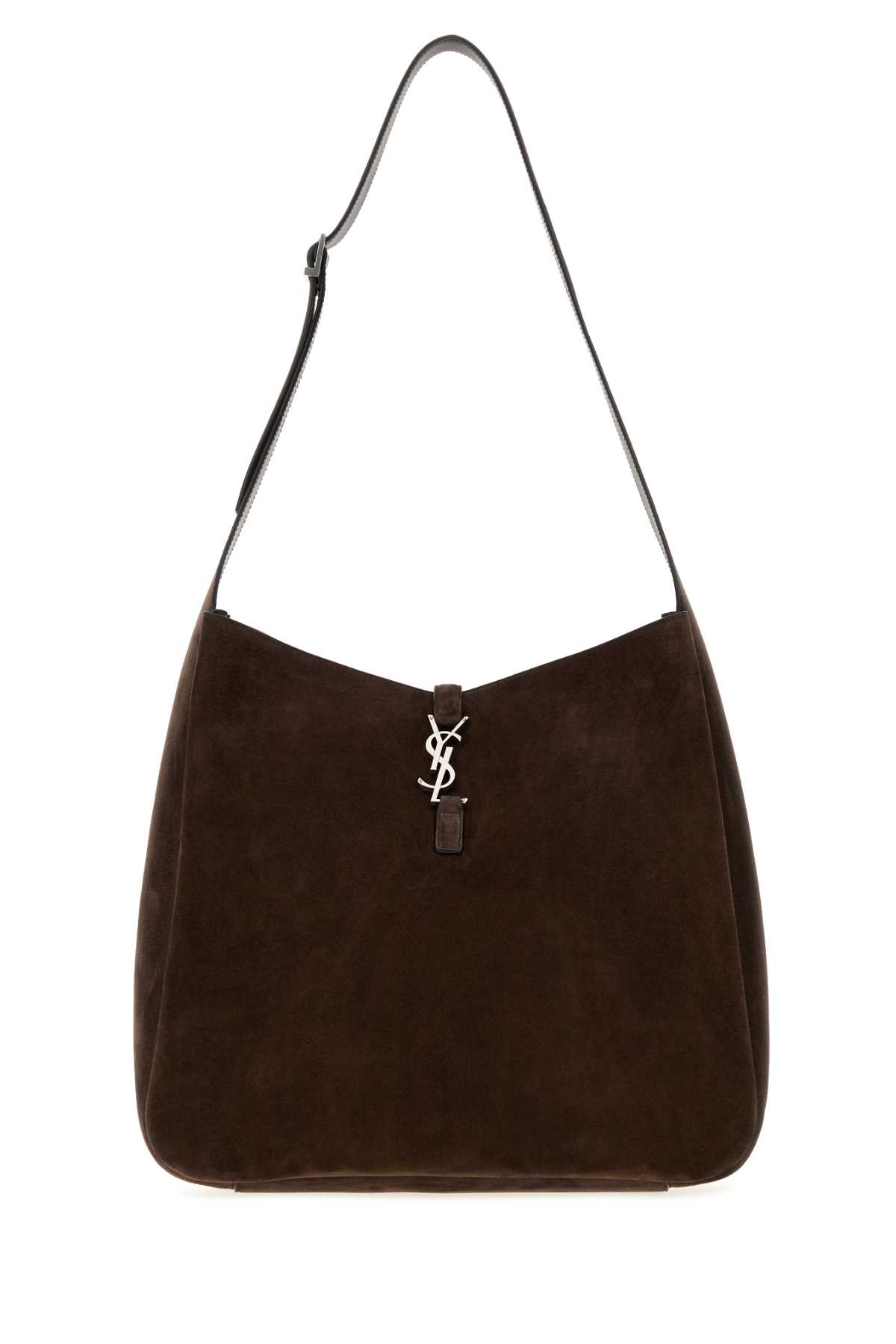 Saint Laurent Dark Brown Suede Maxi Le 5 Ã€ 7 Shoulder
