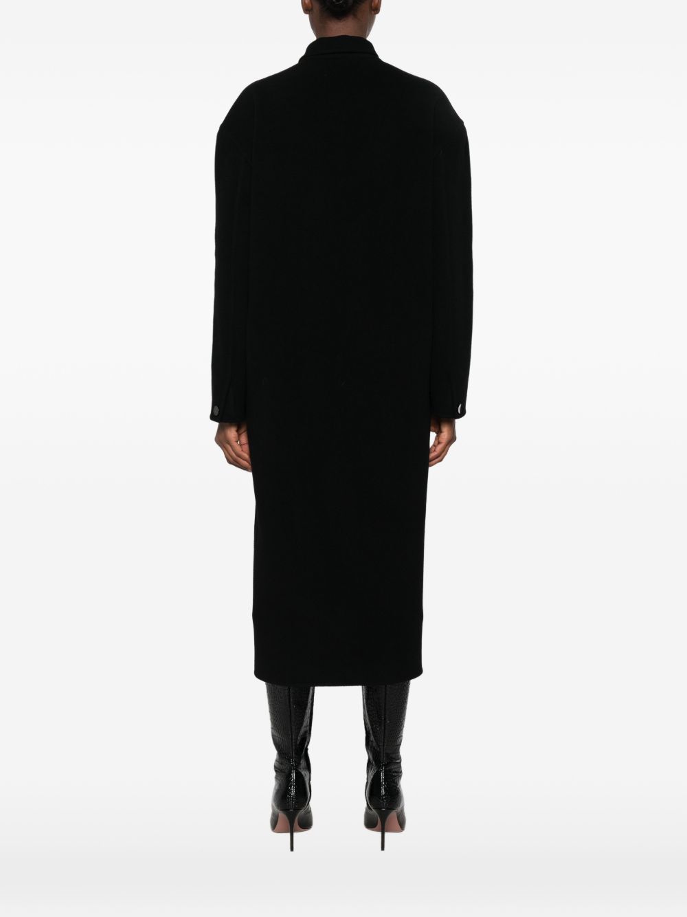 Darkpark Black Wool Cashmere Coat