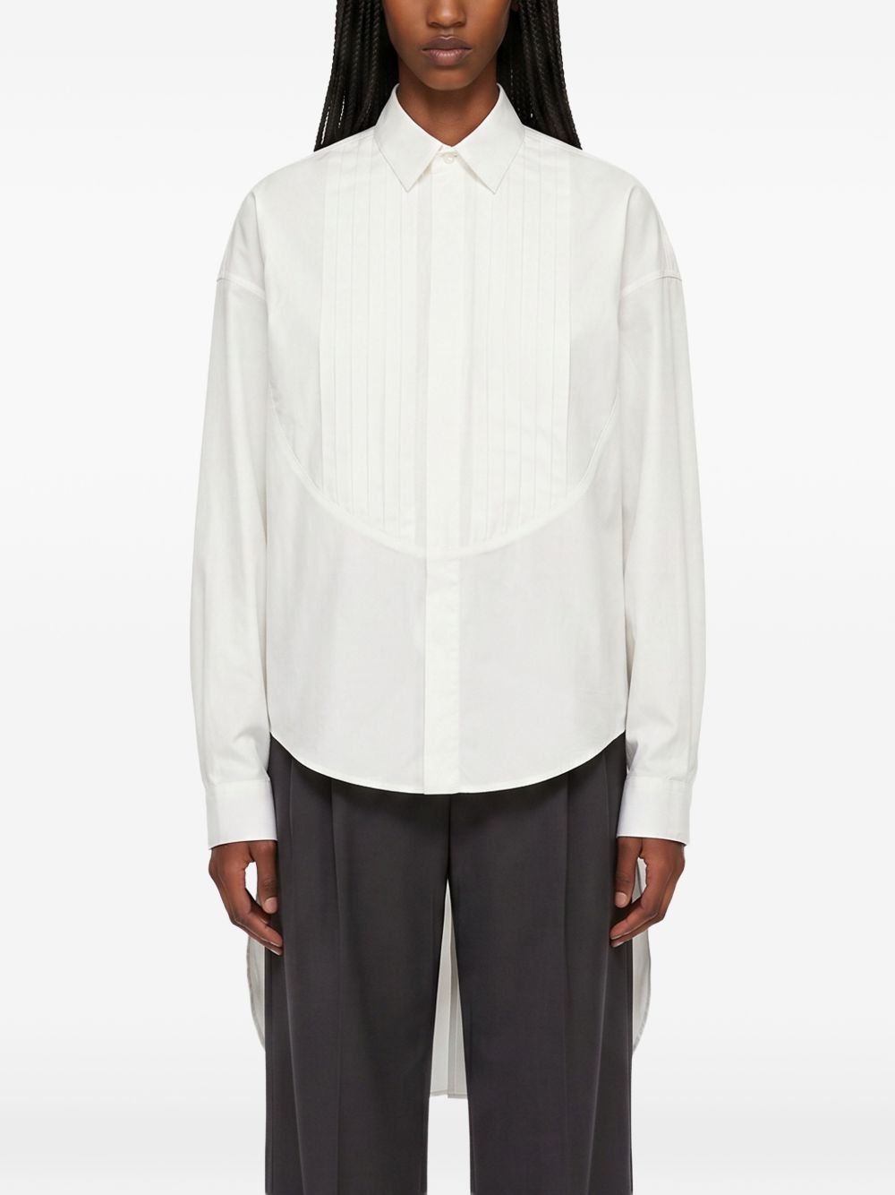 Darkpark White Cotton Polyamide Elastane Shirt