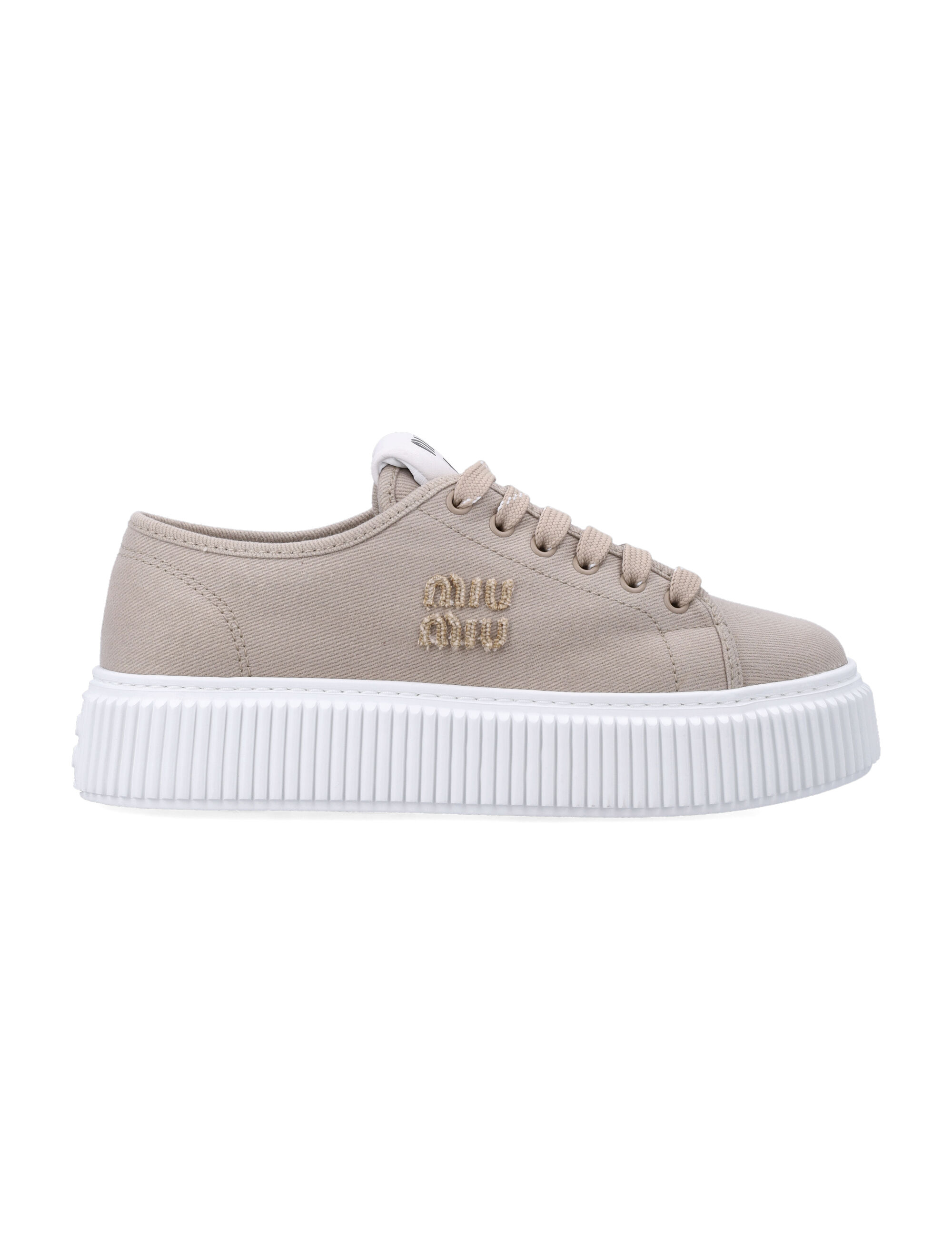 Miu Miu Denim Logo Woman's Sneakers