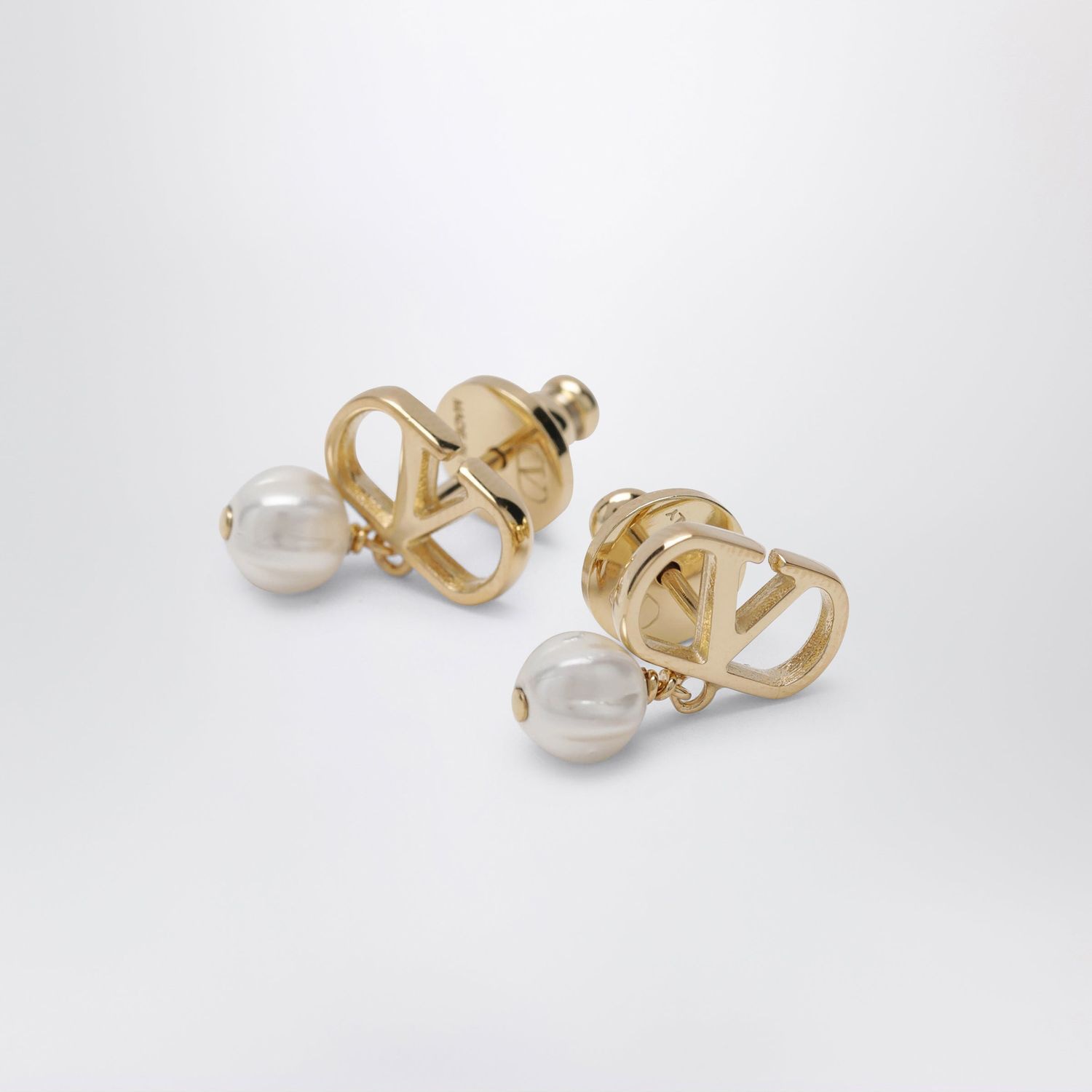 Valentino Designer Pearl Drop Earrings