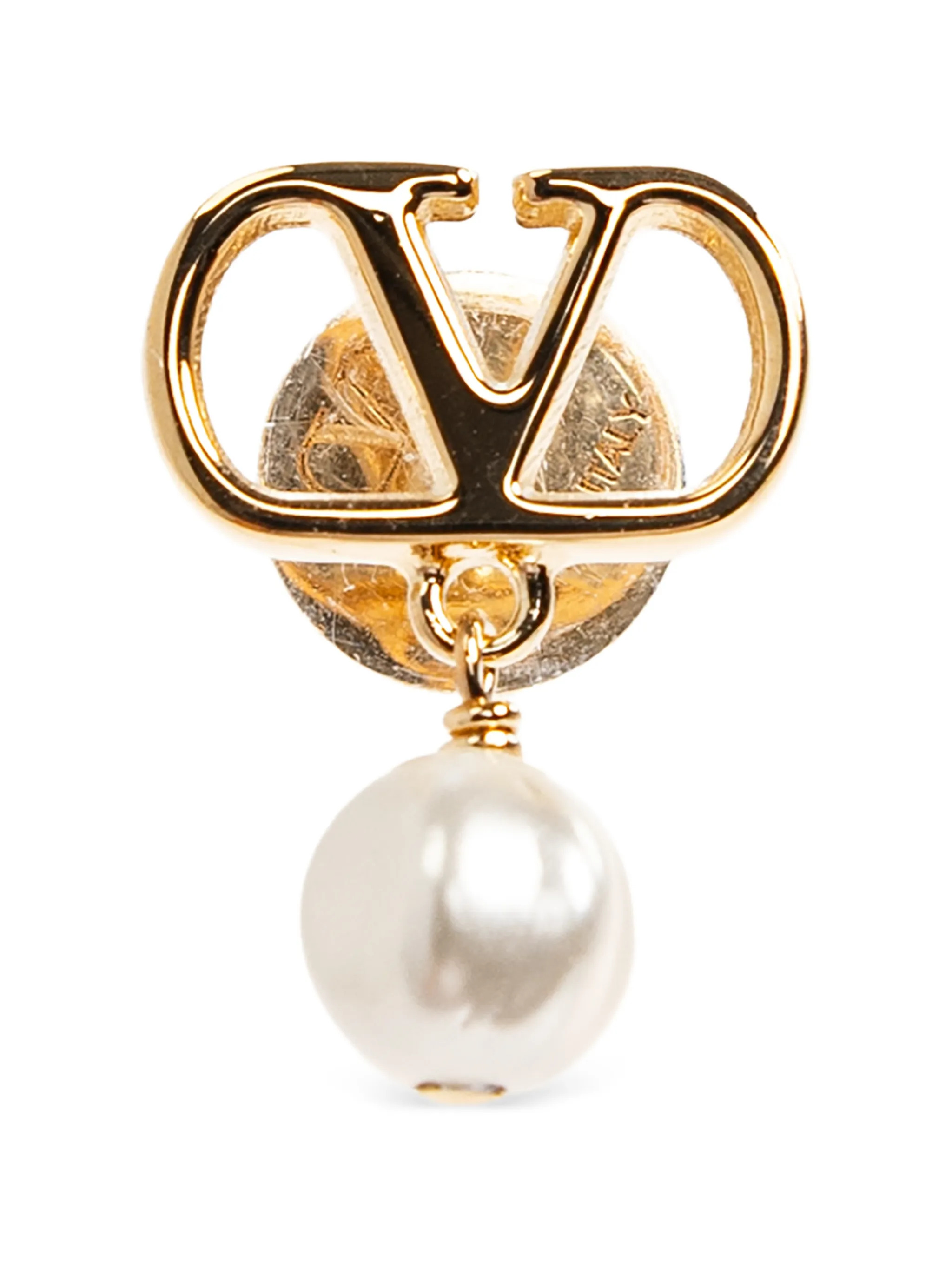 Valentino Designer Pearl Drop Earrings