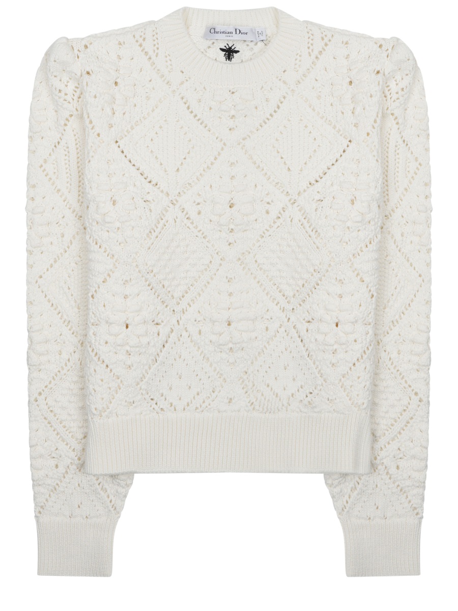 Dior Maglia Traforata In Cotone
