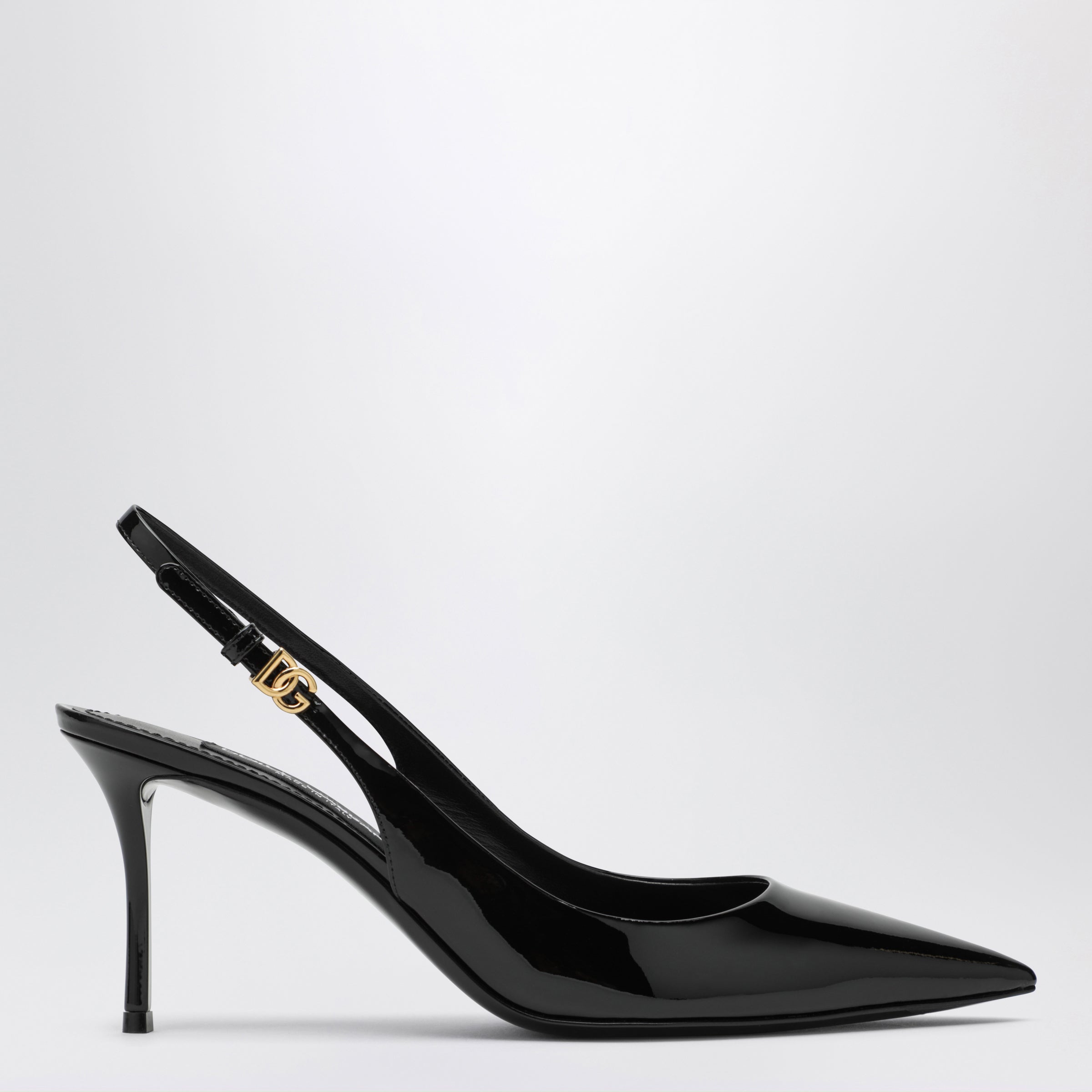 Dolce Gabbana Dolce&Gabbana Black Patent Leather Sling