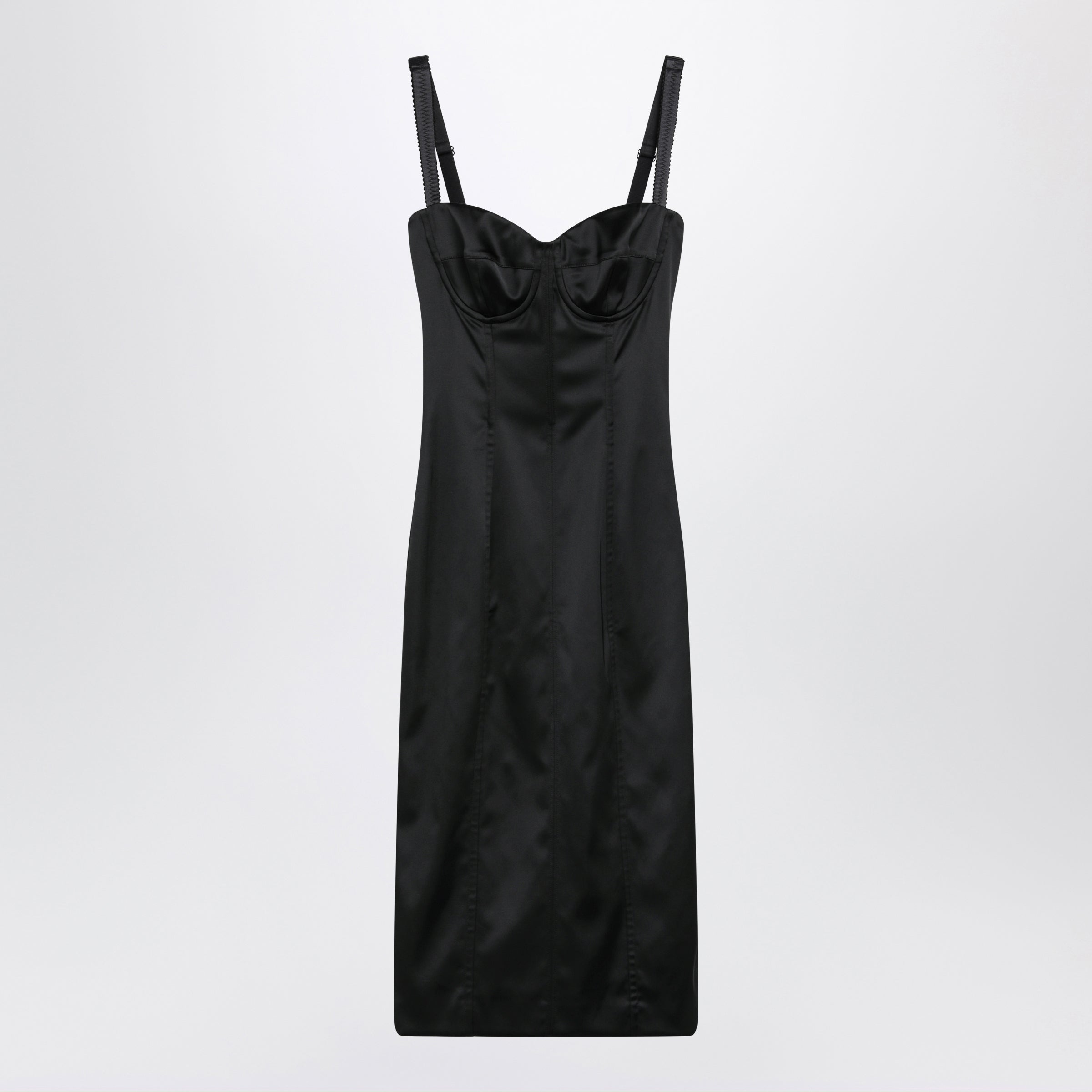 Dolce Gabbana Dolce&Gabbana Black Satin Bustier Dress