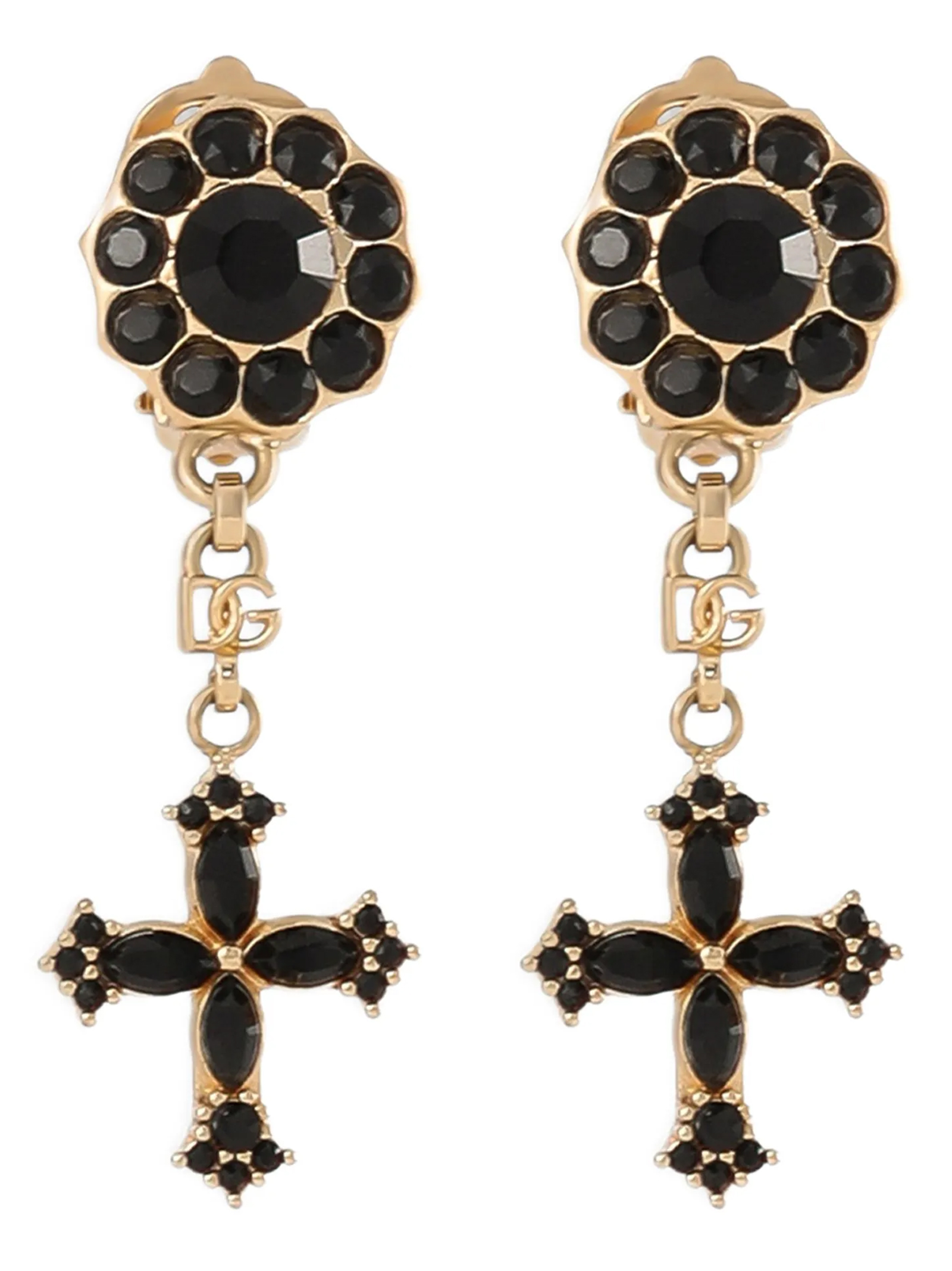 Dolce Gabbana Dolce & Gabbana Cross Pendant Earrings