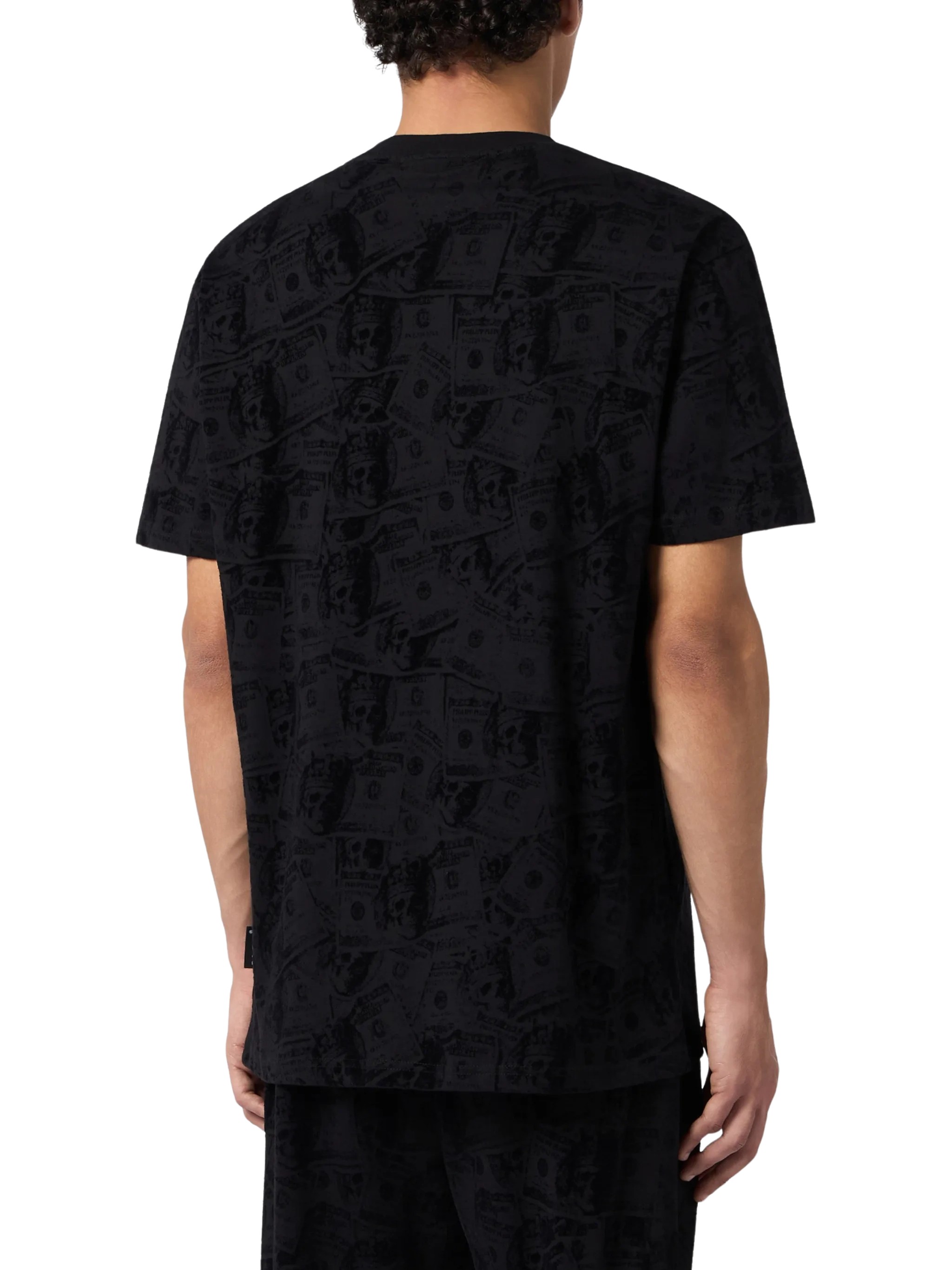 Philipp Plein Dollar-Print Logo-Plaque T-Shirt
