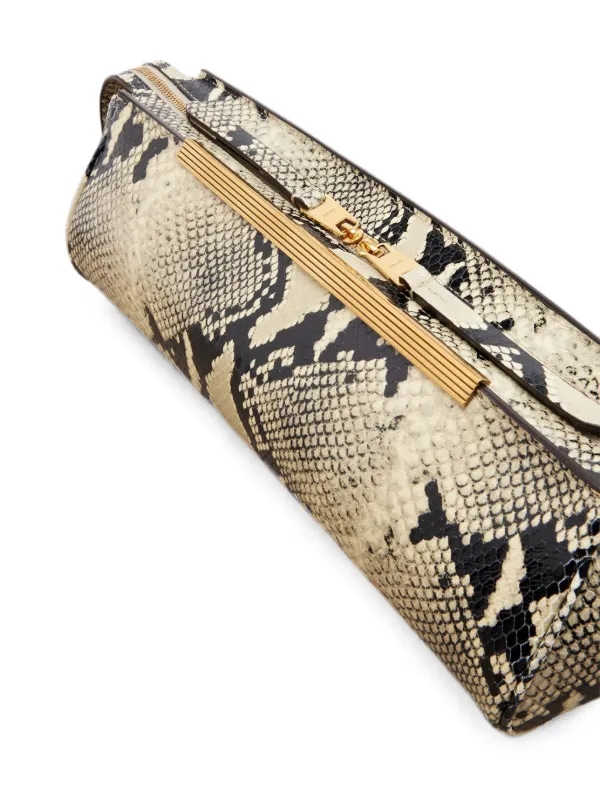Khaite Donna Baguette Natural Piton Bag