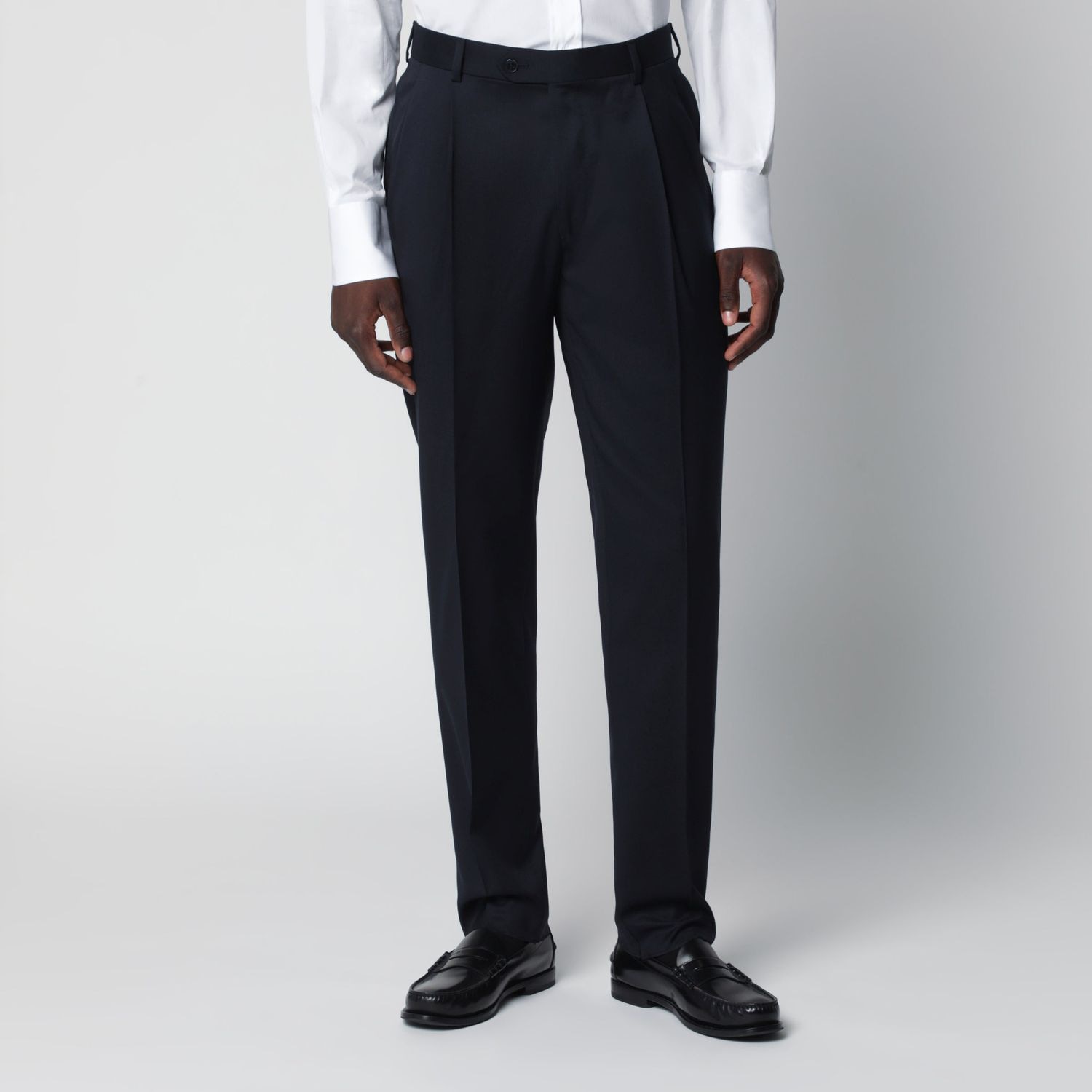 Luigi Bianchi Mantova Doublebreasted Blue Wool Suit
