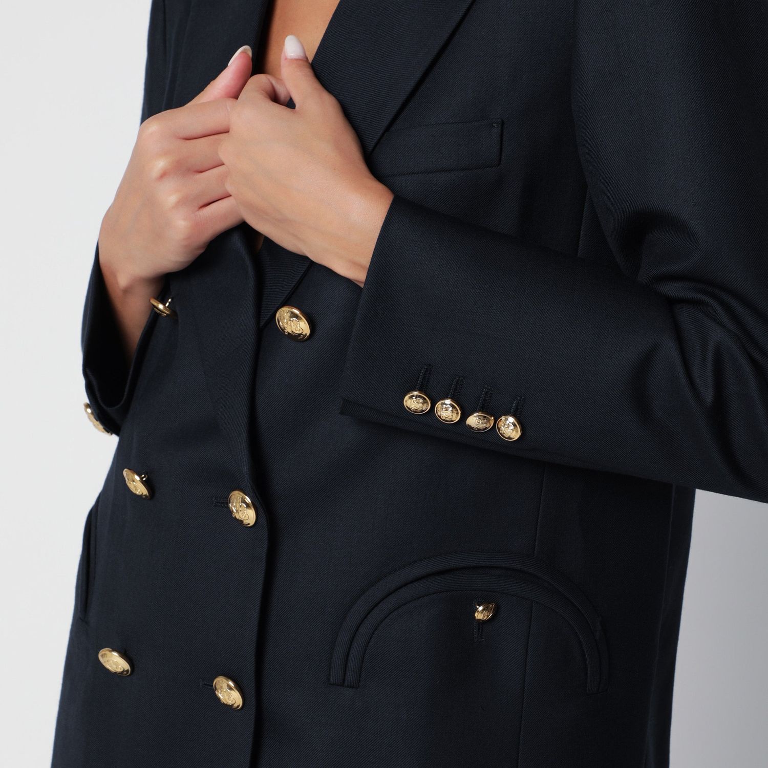 Blaze Milano Doublebreasted Navy Blue Wool Jacket
