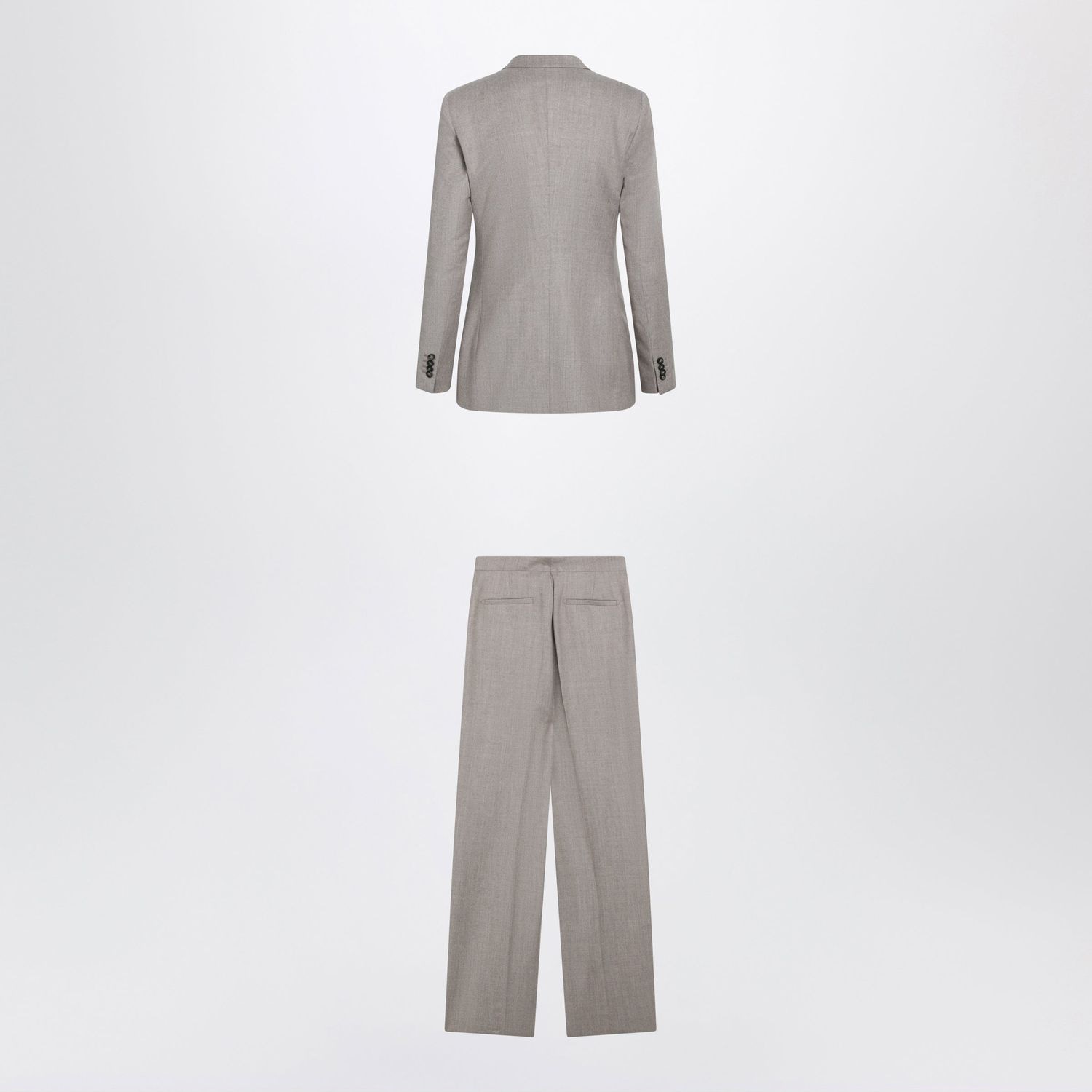 Tagliatore Doublebreasted Taupe Suit In Wool And Ca